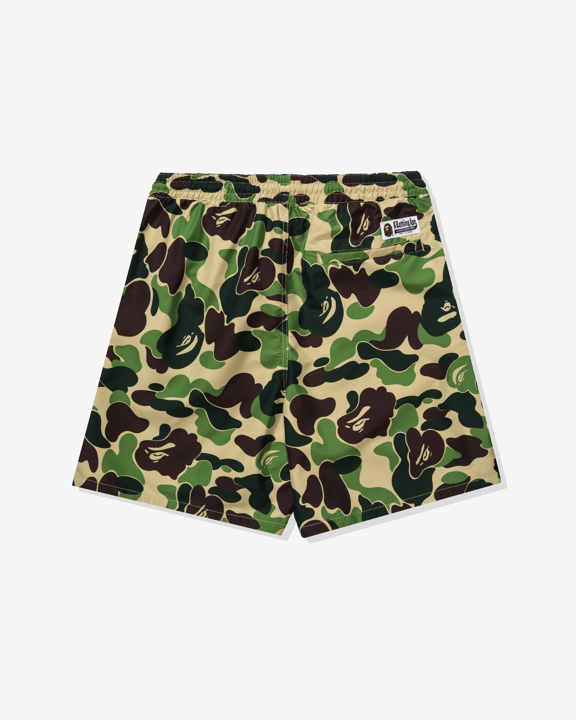 Оригінальна Abc Camo One Point Relaxed Fit Water Shorts Green A bathing ape – вид ззаду
