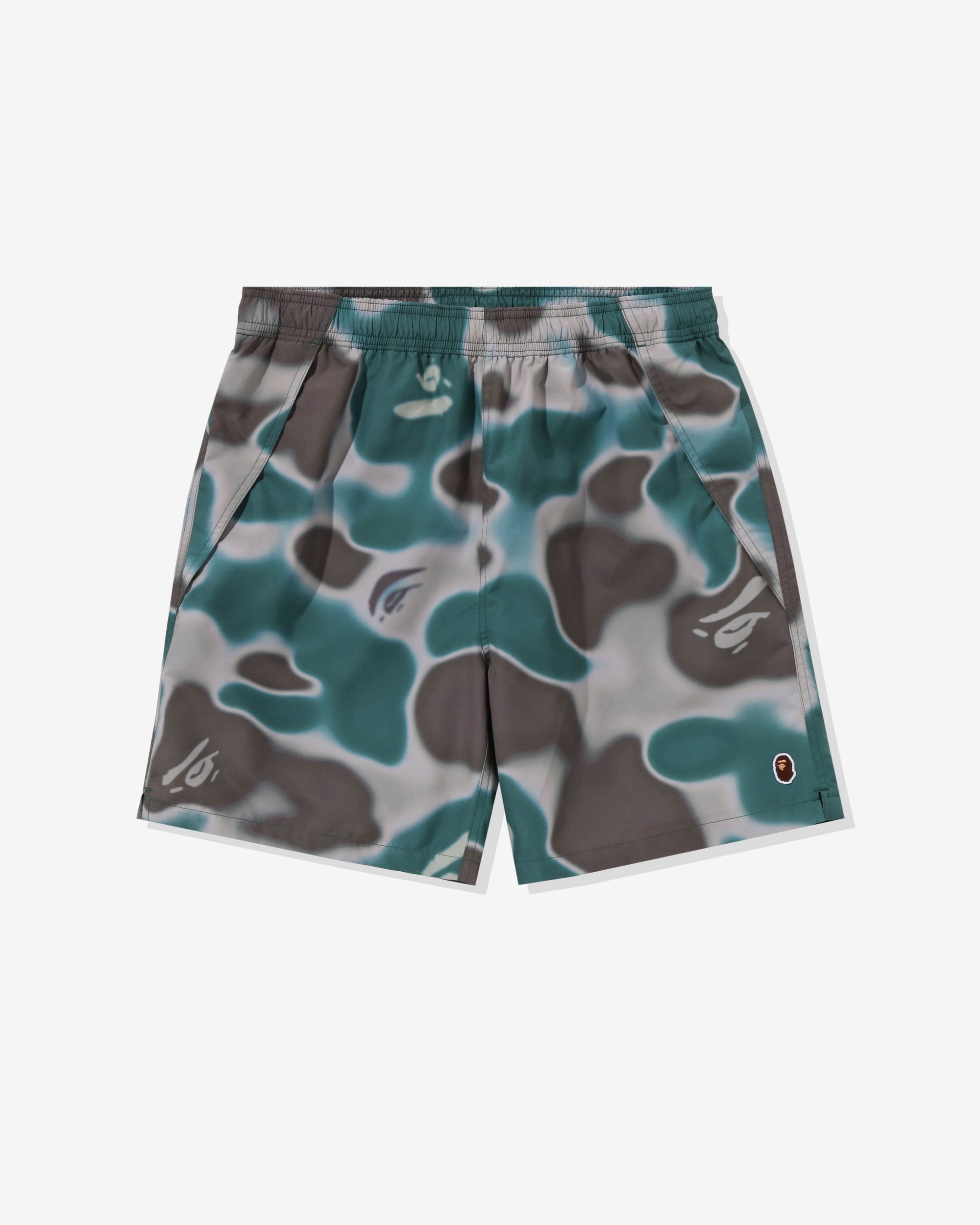 Liquid Camo One Point Beach Shorts Olivedrab A bathing ape – Гарантія оригінальності – боковий вид