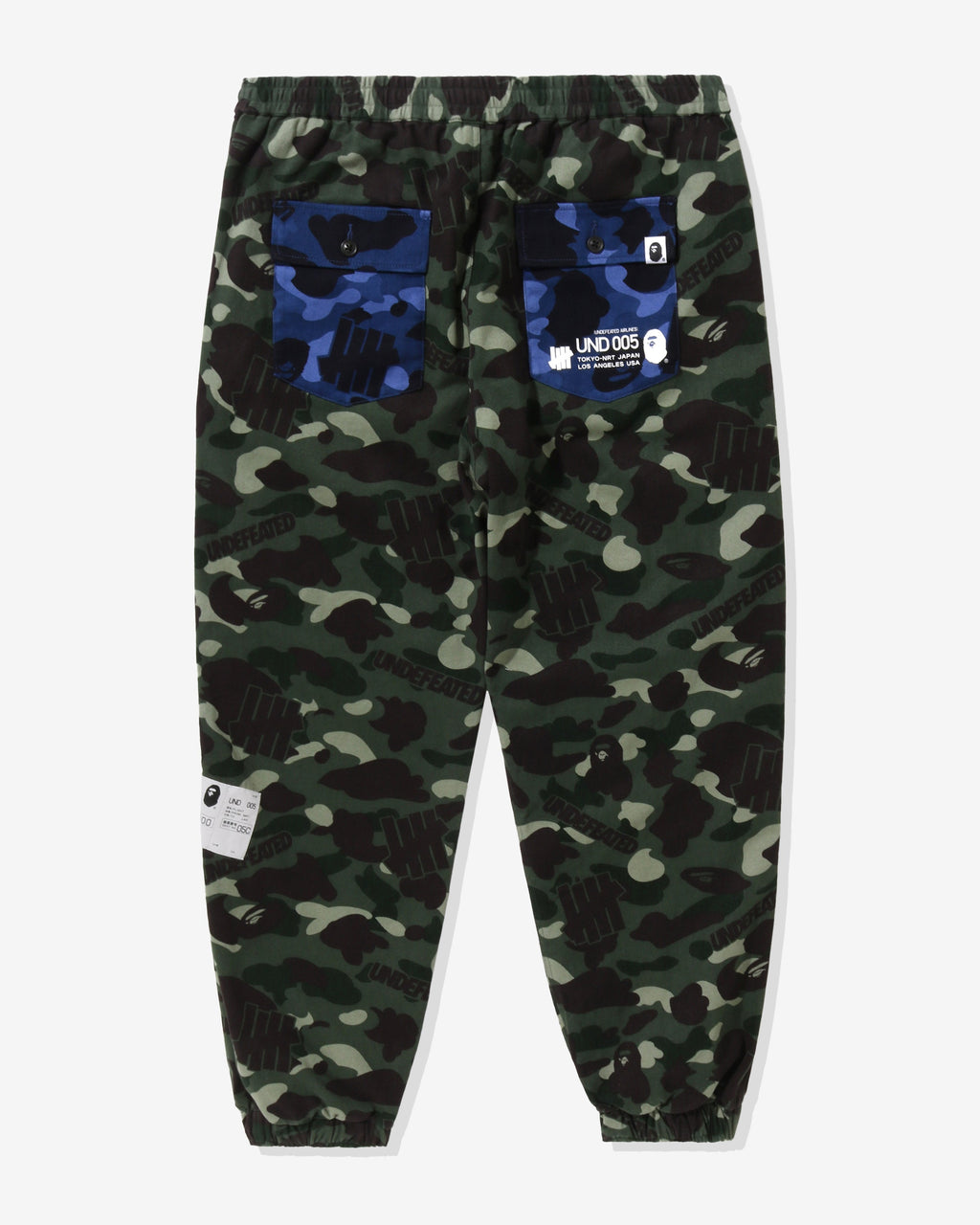 Оригінальна X Undefeated Color Camo Flannel Pants A bathing ape – вид ззаду