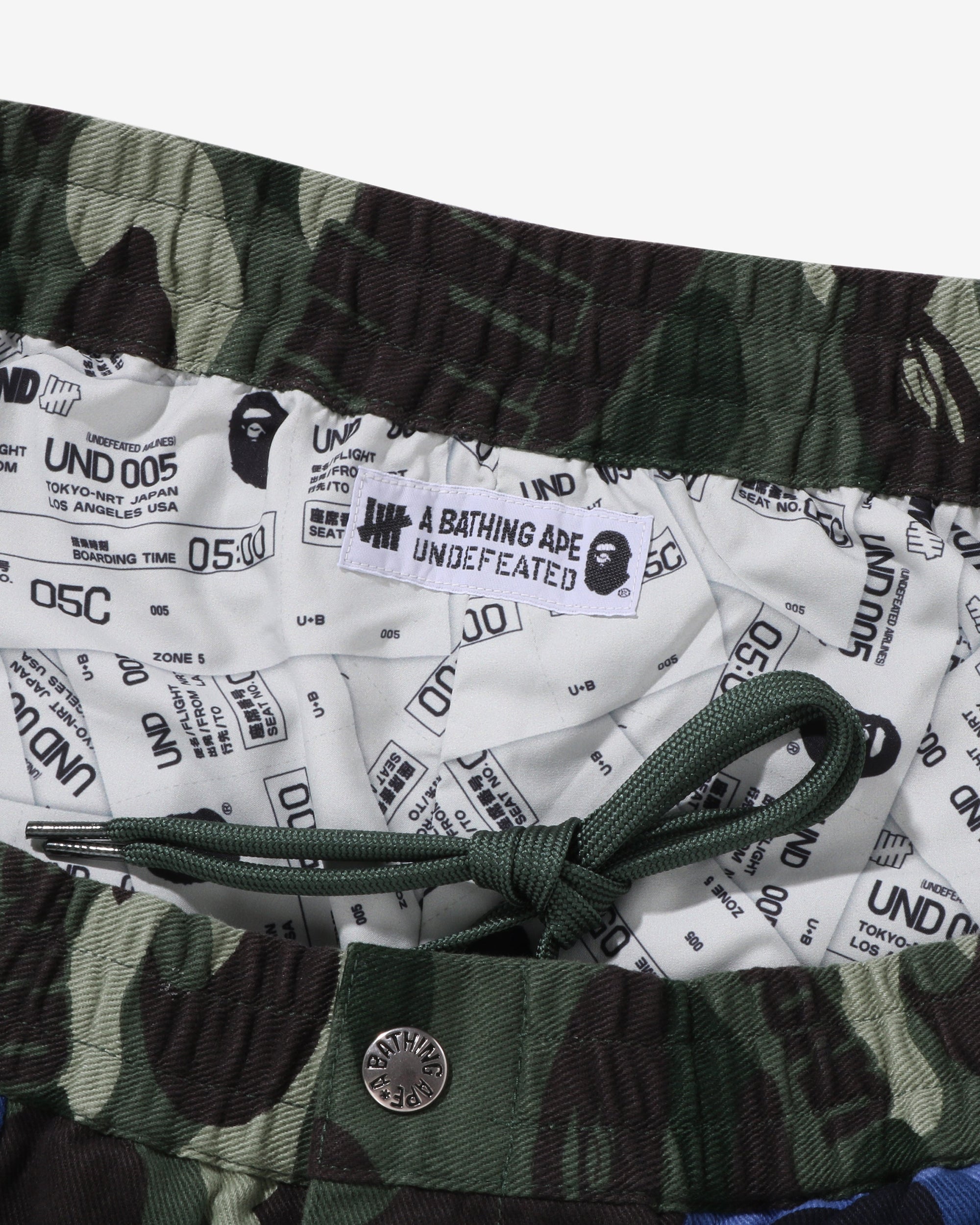 Оригінальна X Undefeated Color Camo Flannel Pants A bathing ape – детальний вид