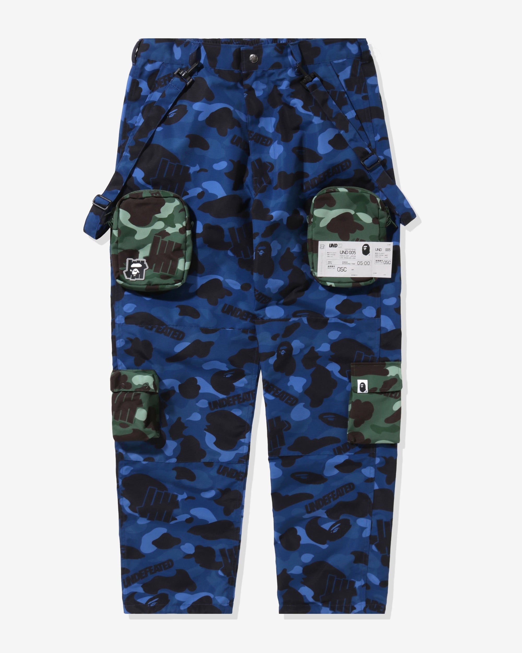 X Undefeated Multi Pouch Pocket Pants Navy A bathing ape – Гарантія оригінальності – боковий вид