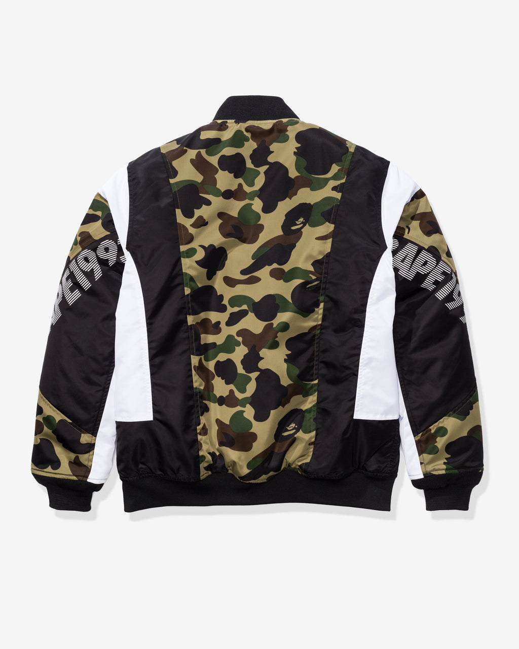 1st Camo Color Block Padded Jacket Green A bathing ape – Гарантія оригінальності – вид ззаду