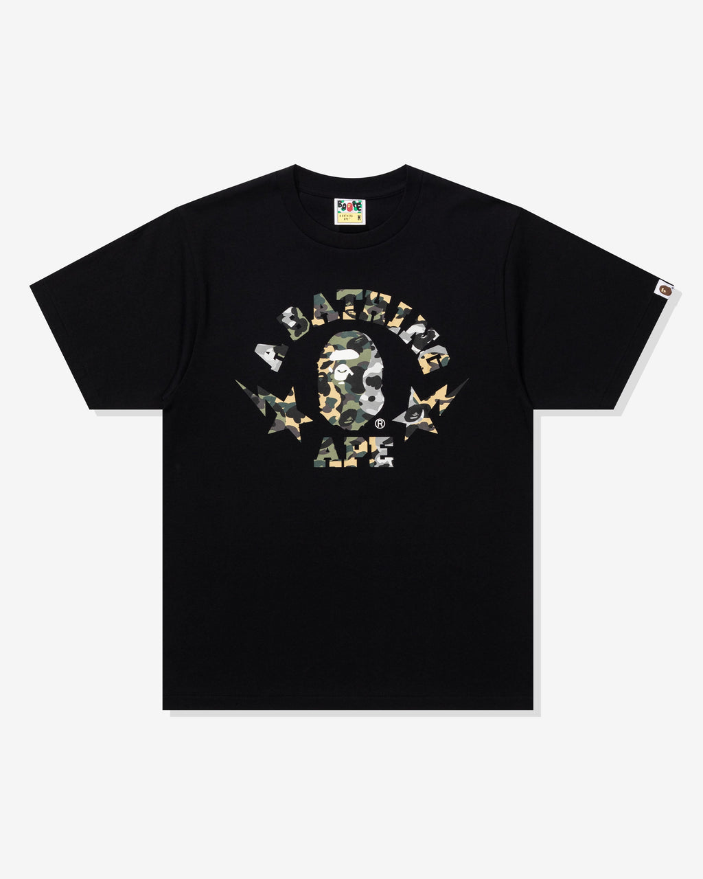 1st Camo Crazy Sta College Tee A bathing ape – Гарантія оригінальності – боковий вид
