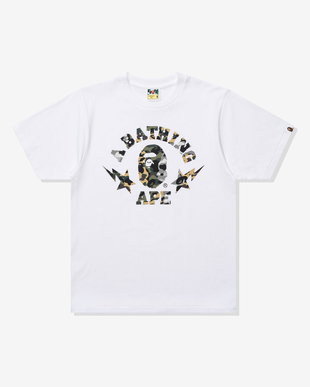 1st Camo Crazy Sta College Tee A bathing ape – Гарантія оригінальності – детальний вид