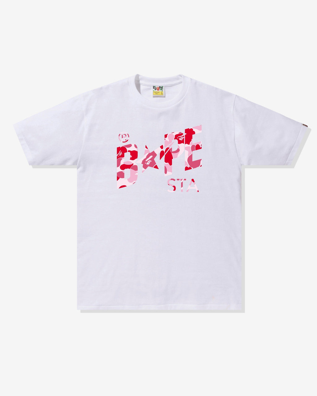 Abc Camo Bape Sta Logo Tee White A bathing ape – Гарантія оригінальності – боковий вид