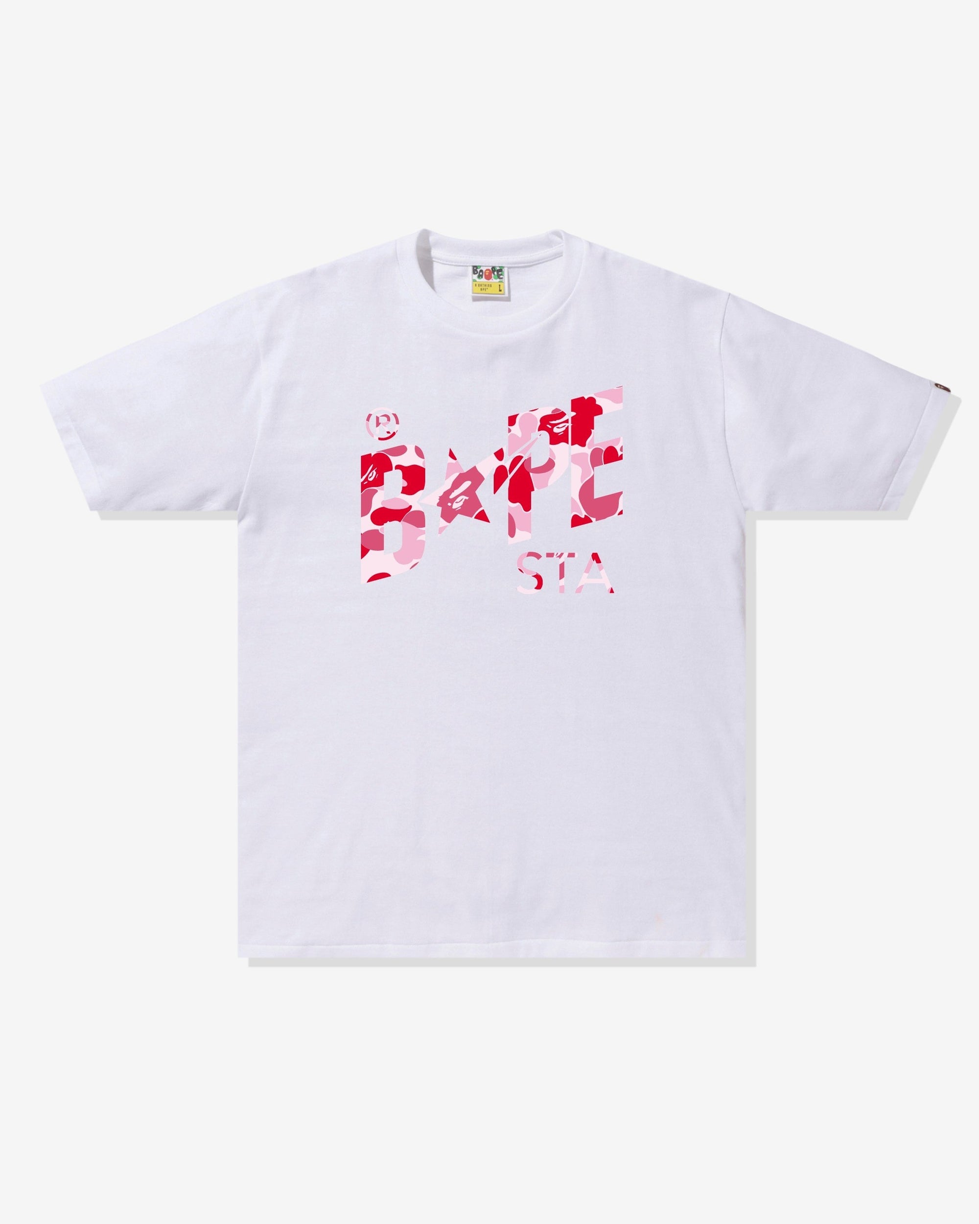 Abc Camo Bape Sta Logo Tee White A bathing ape – Гарантія оригінальності – боковий вид