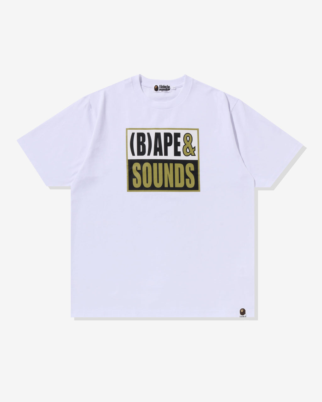 Оригінальна Ape Sounds Logo Tee White A bathing ape – боковий вид