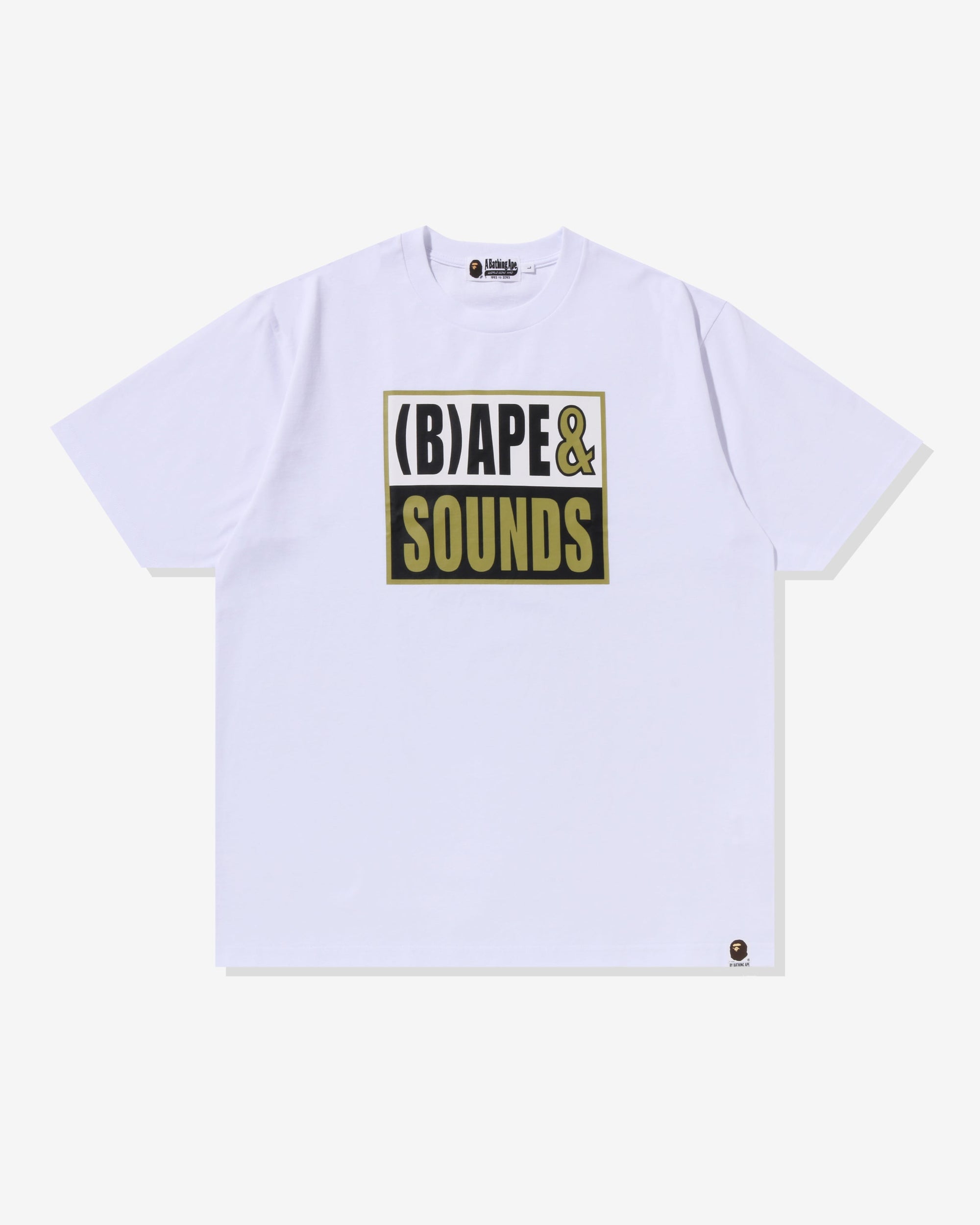 Оригінальна Ape Sounds Logo Tee White A bathing ape – боковий вид