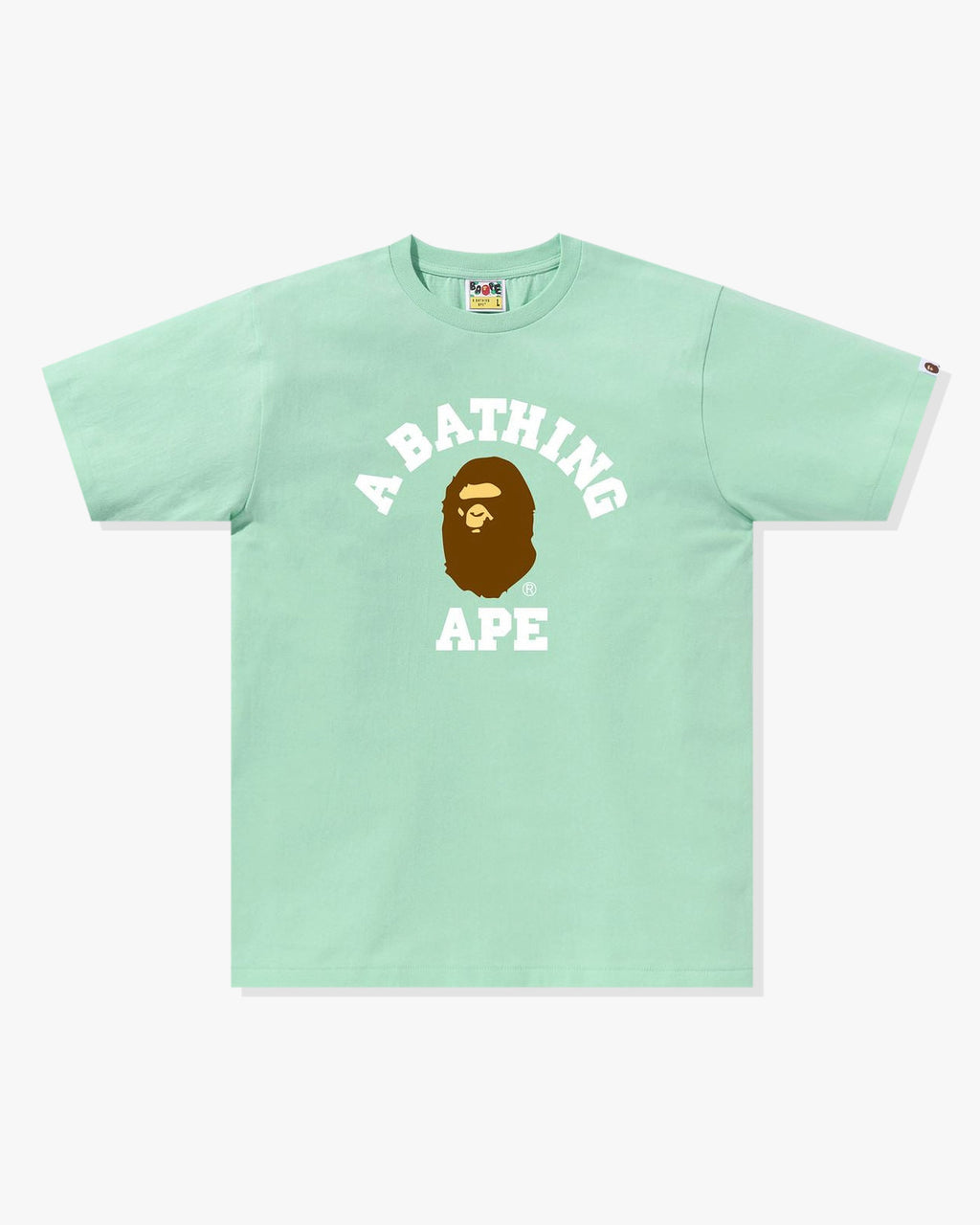 Оригінальна College Tee Green A bathing ape – боковий вид