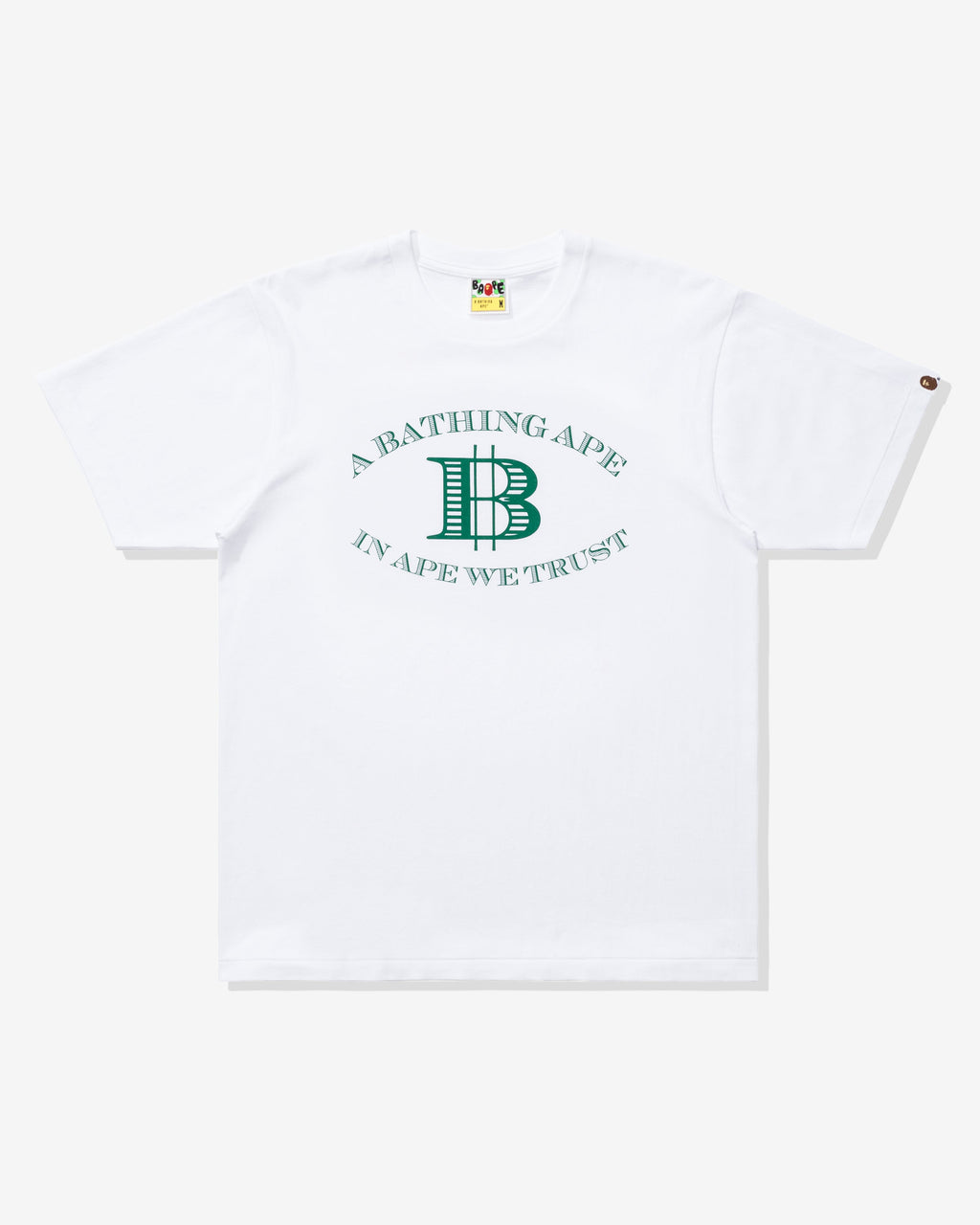 Money B Logo Tee White A bathing ape оригінал – Купити в Україні – боковий вид