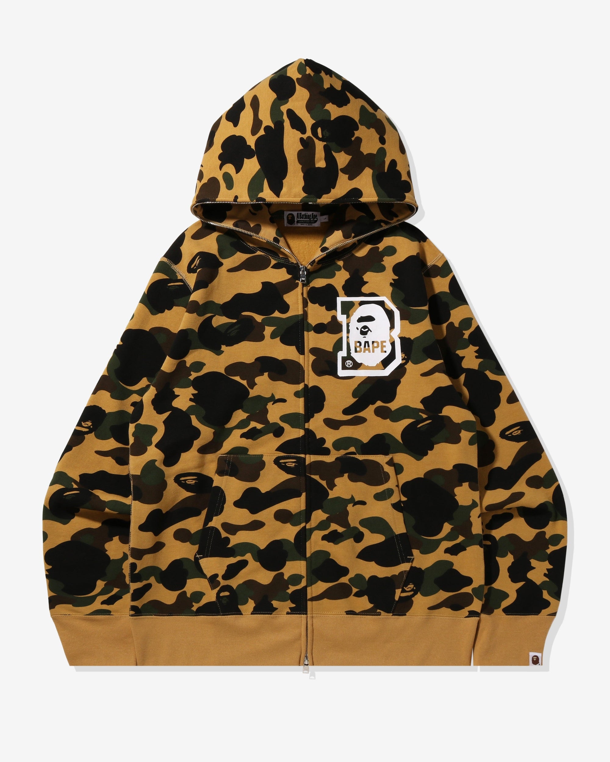 1st Camo Bape Full Zip Hoodie Yellow A bathing ape оригінал – Купити в Україні – боковий вид - A BATHING APE