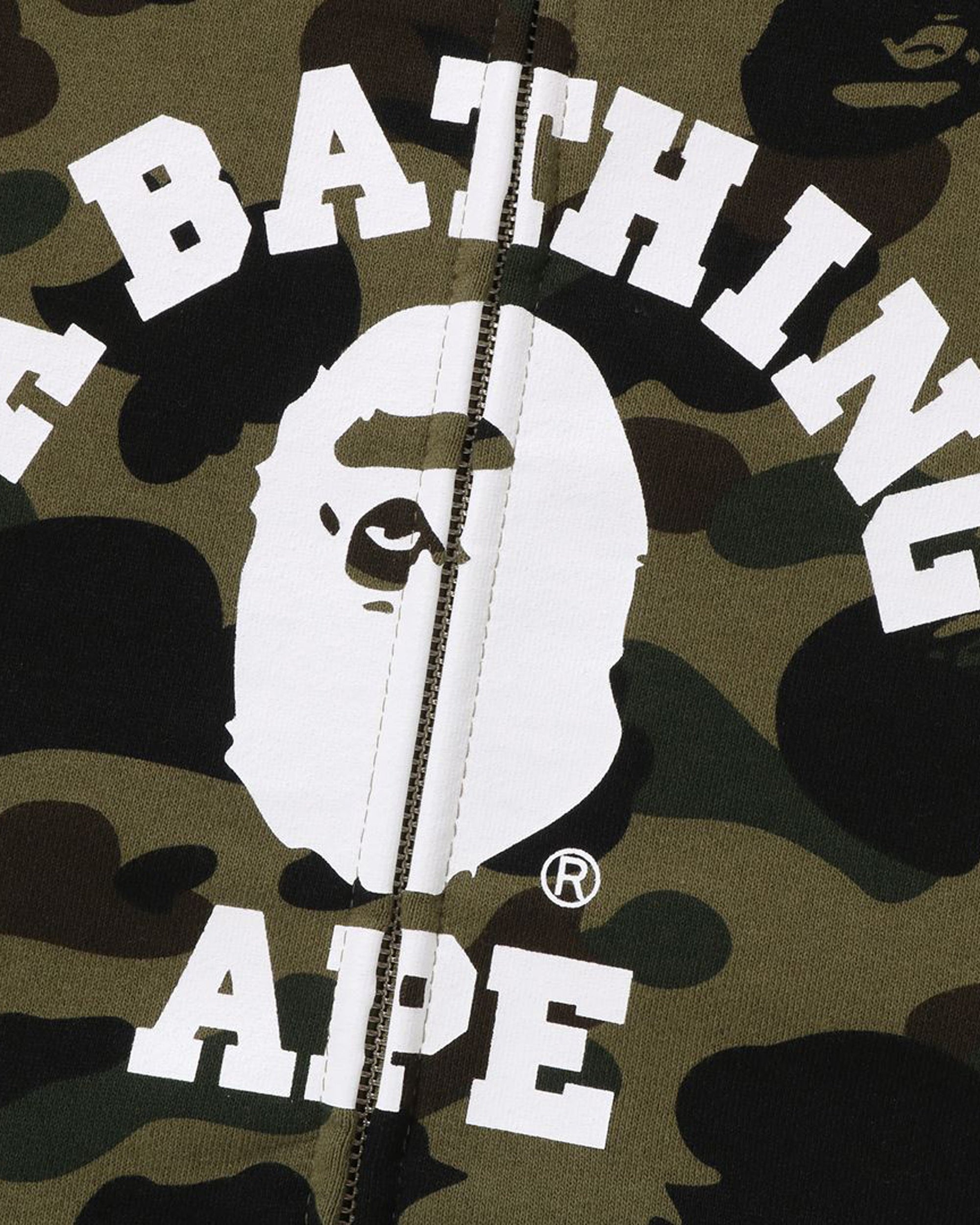 1st Camo Crazy College Full Zip Hoodie Green A bathing ape оригінал – Купити в Україні – детальний вид