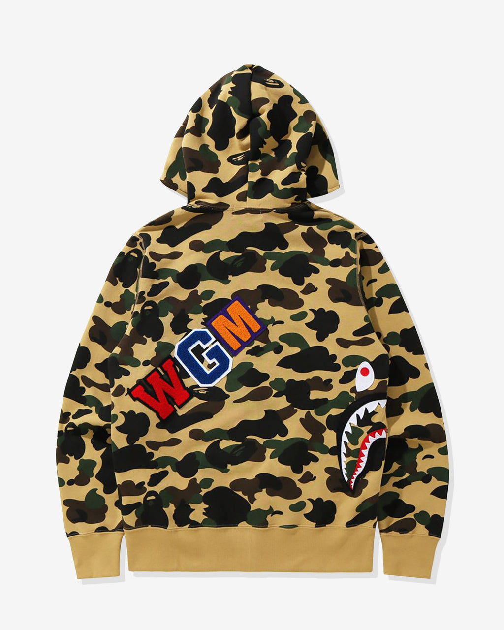 1st Camo Multi Shark Full Zip Hoodie Yellow A bathing ape оригінал – Купити в Україні – вид ззаду