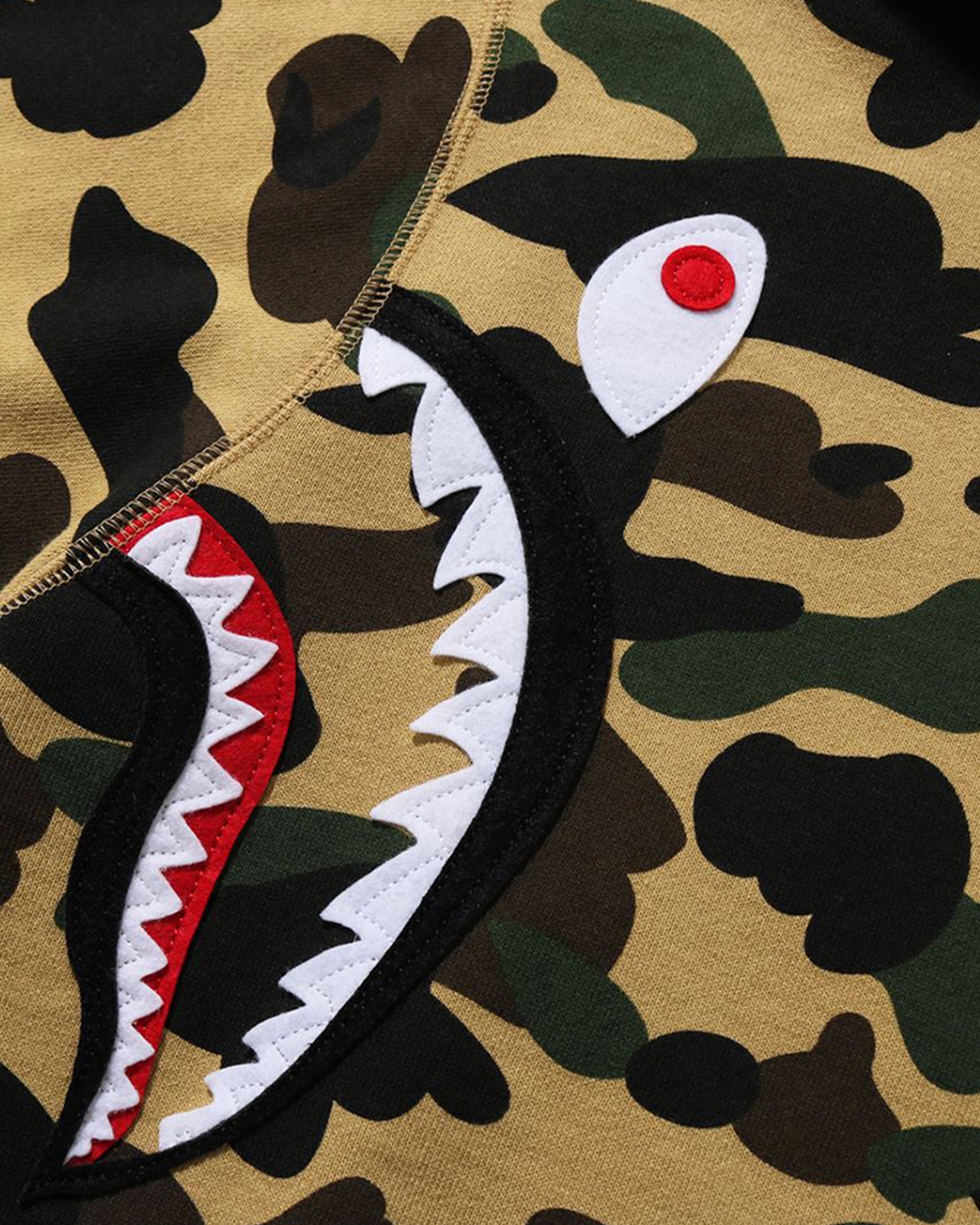 1st Camo Multi Shark Full Zip Hoodie Yellow A bathing ape оригінал – Купити в Україні – детальний вид