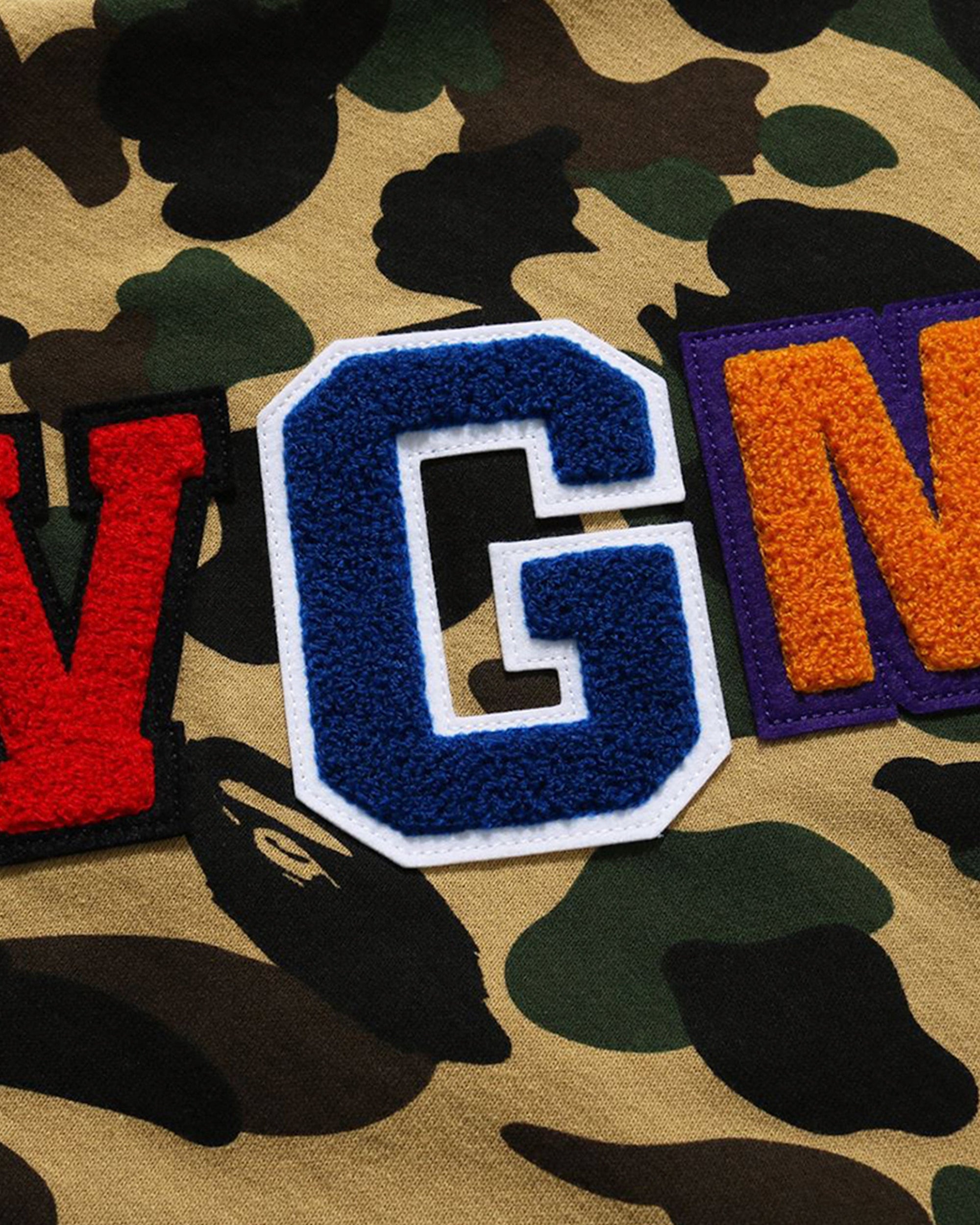 1st Camo Multi Shark Full Zip Hoodie Yellow A bathing ape оригінал – Купити в Україні – збільшений вид