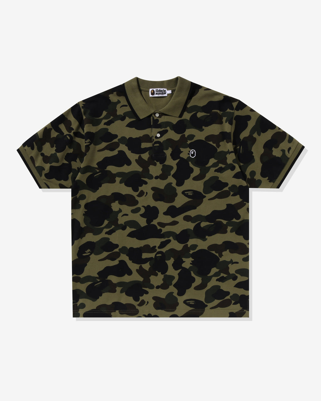 1st Camo One Point Polo M リラックス Green A bathing ape оригінал – Купити в Україні – боковий вид