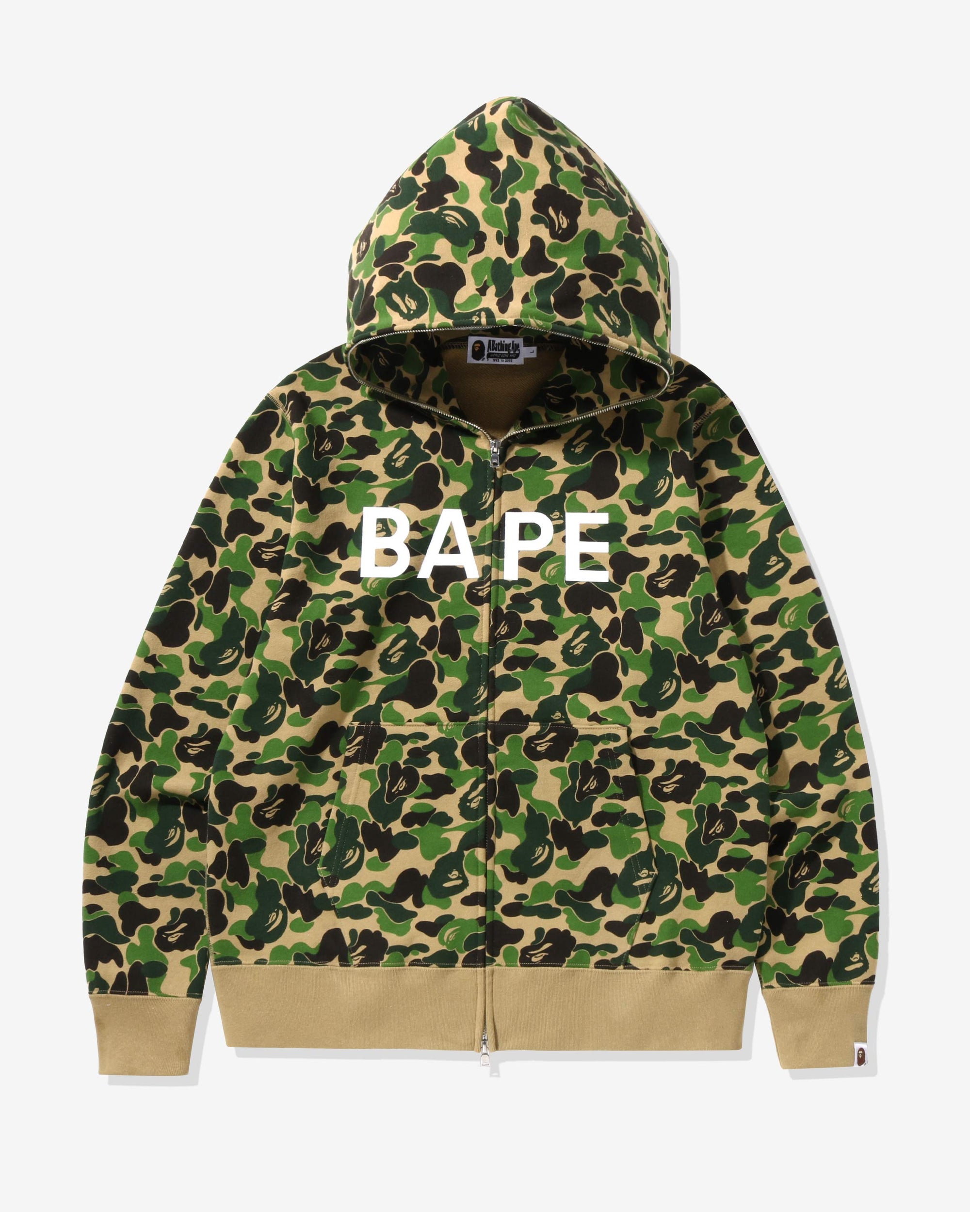 Abc Camo Bape Full Zip Hoodie Green A bathing ape оригінал – Купити в Україні – боковий вид - A BATHING APE
