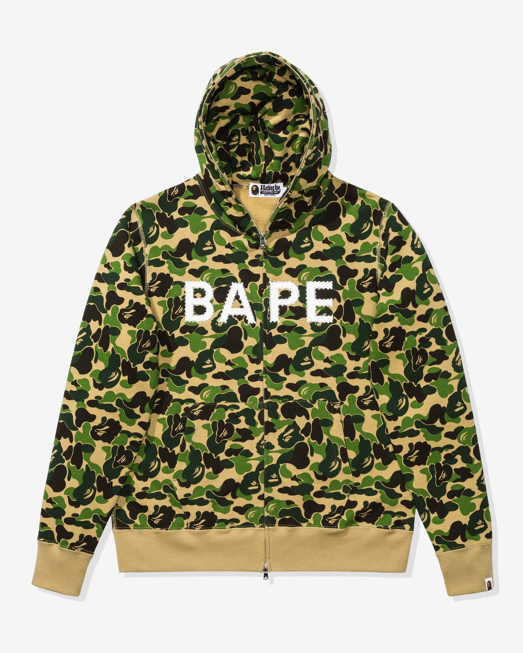 Оригінальна Abc Camo Swarovski Full Zip Hoodie Green A bathing ape – боковий вид
