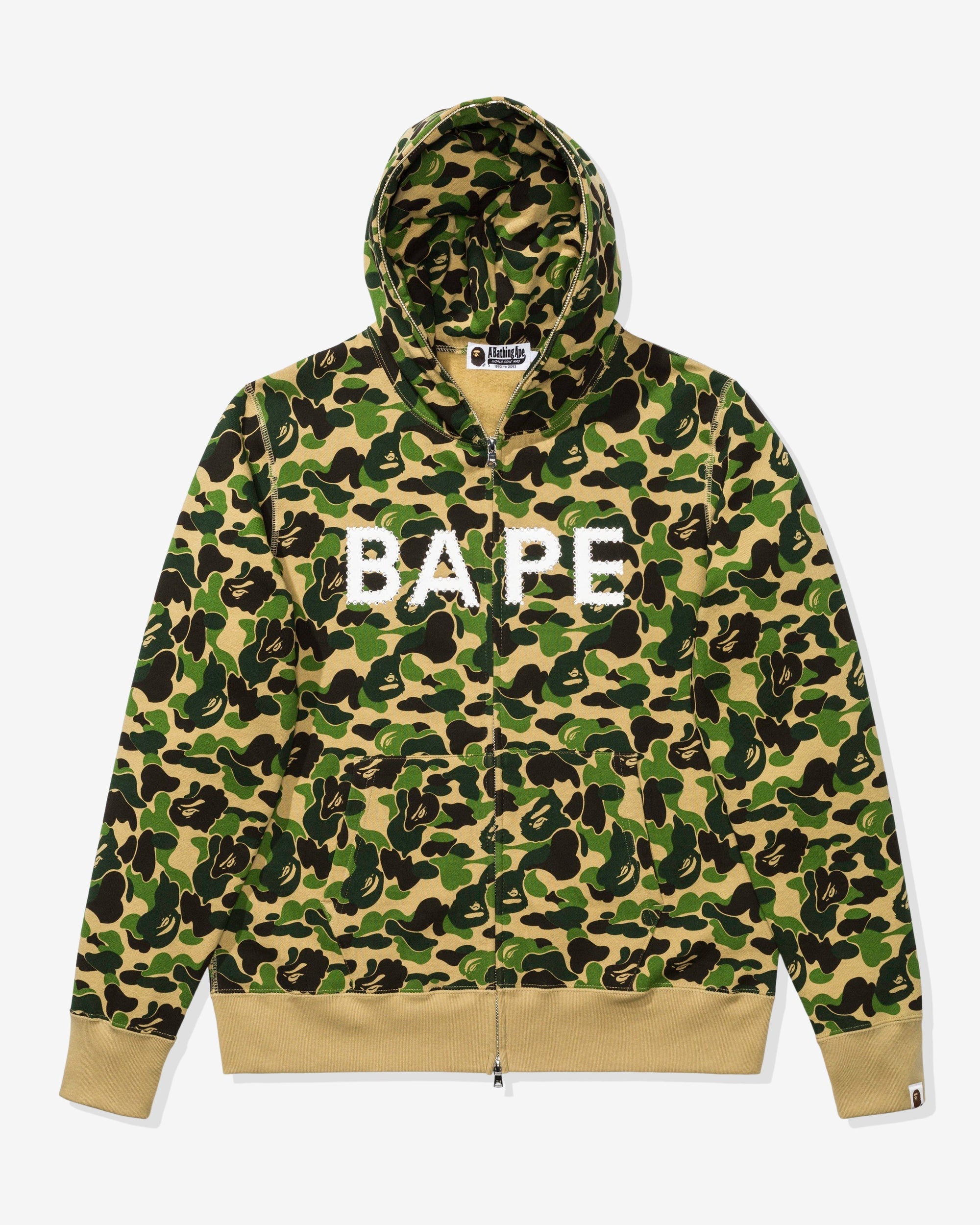 Оригінальна Abc Camo Swarovski Full Zip Hoodie Green A bathing ape – боковий вид