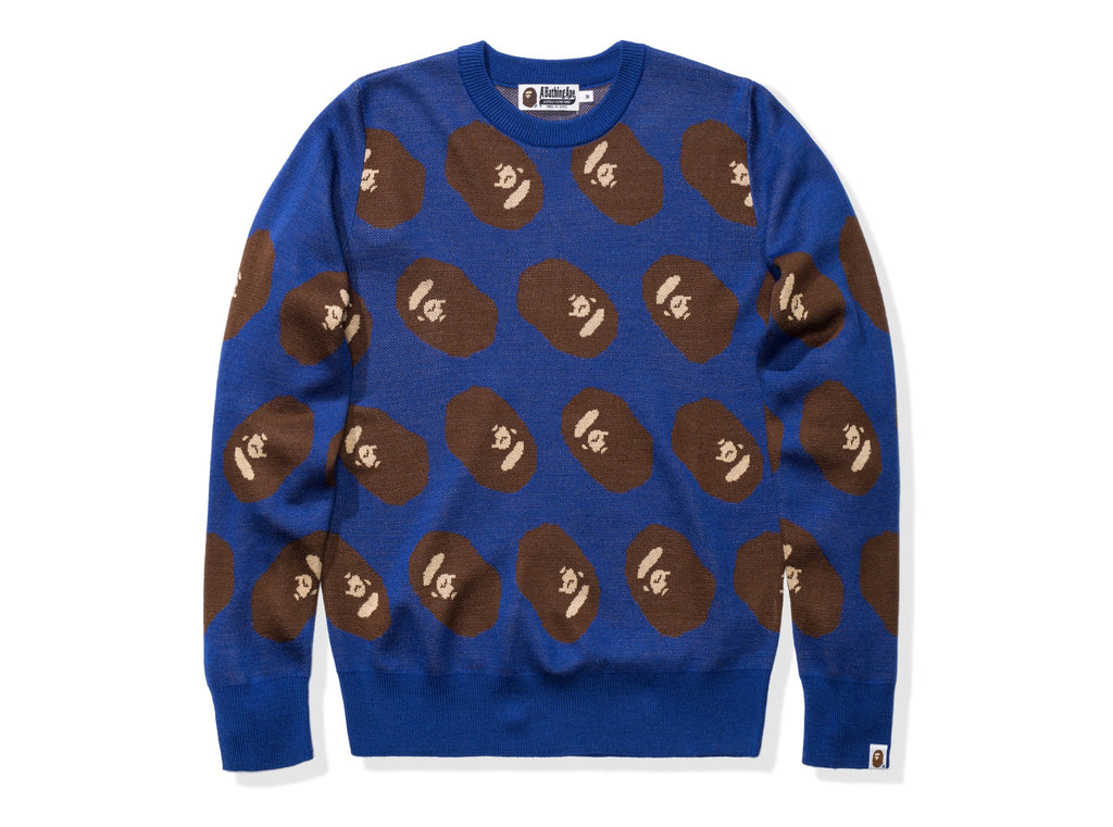 Ape Head Knit Blue A bathing ape – Гарантія оригінальності – боковий вид