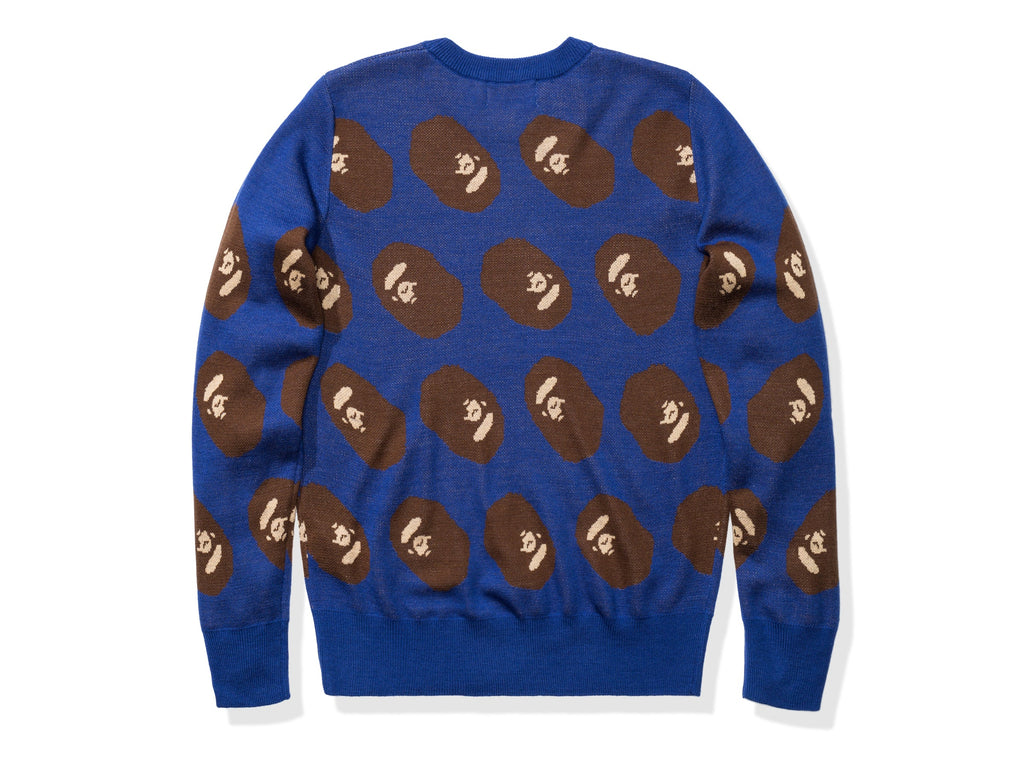 Ape Head Knit Blue A bathing ape – Гарантія оригінальності – вид ззаду