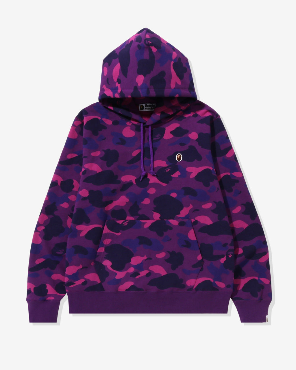 Color Camo One Point Ape Head Pullover Hoodie Purple A bathing ape оригінал – Купити в Україні – боковий вид