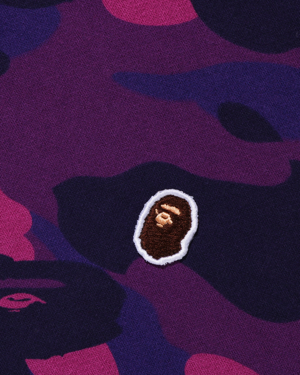 Color Camo One Point Ape Head Pullover Hoodie Purple A bathing ape оригінал – Купити в Україні – вид ззаду