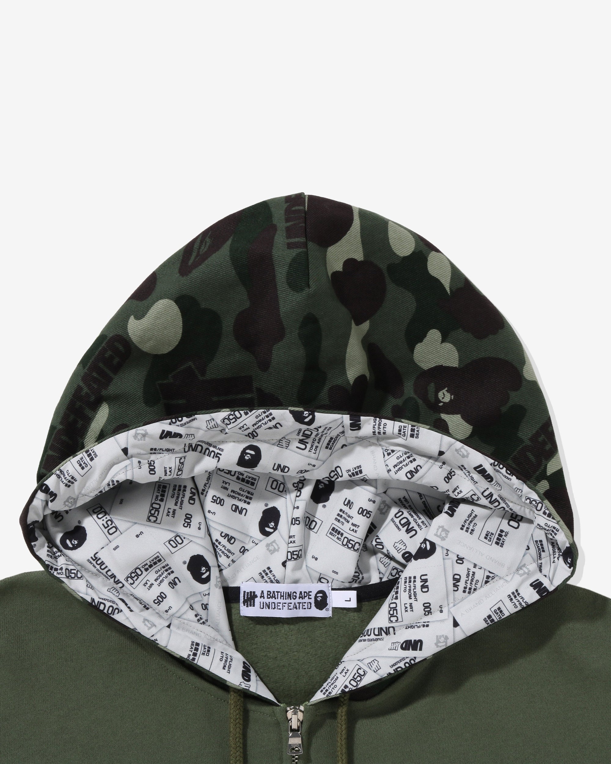 X Undefeated Color Camo Relaxed Zip Hoodie A bathing ape оригінал – Купити в Україні – детальний вид - A BATHING APE