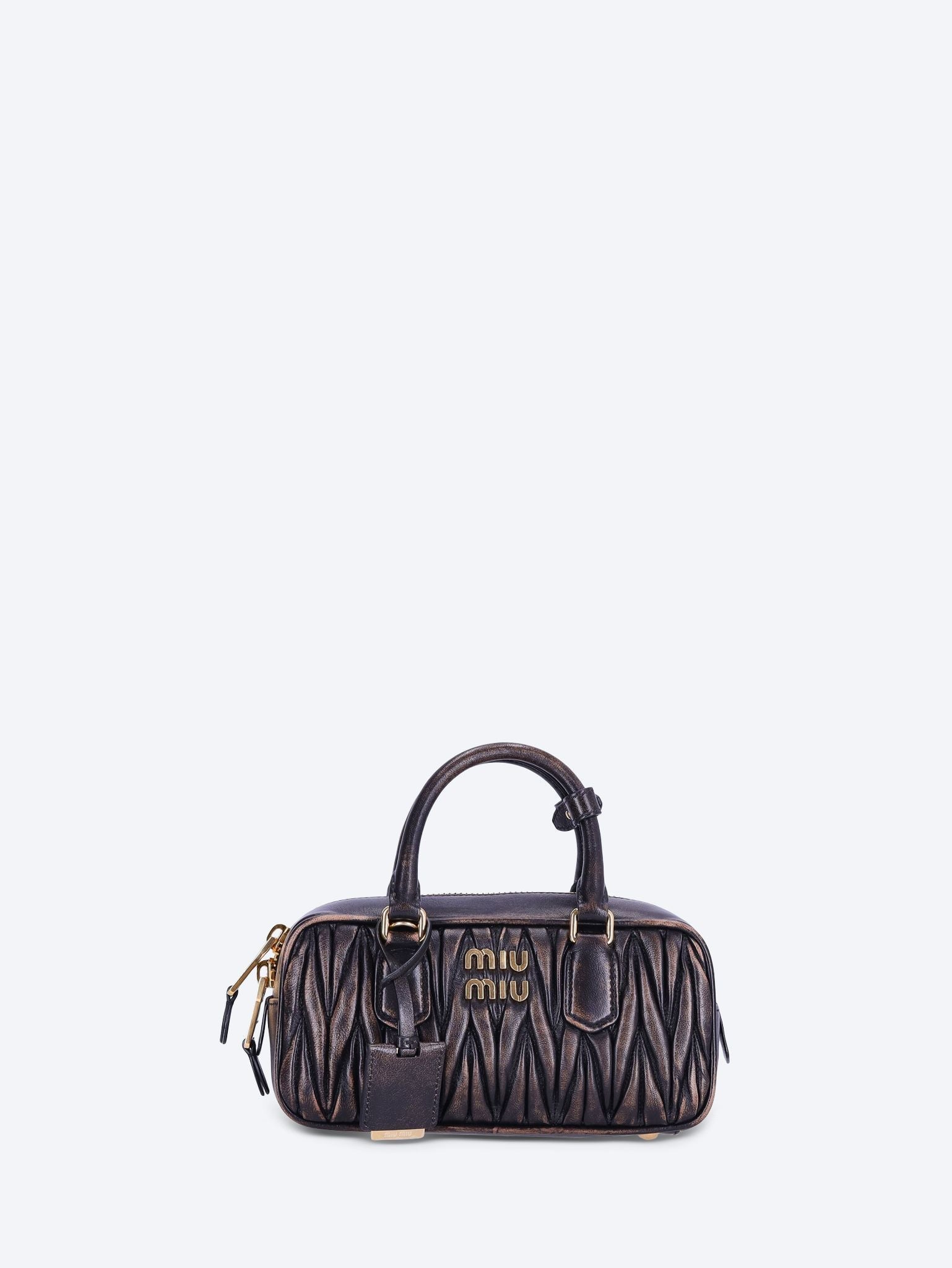 Arcadie Leather Bag Miu miu – Гарантія оригінальності – боковий вид