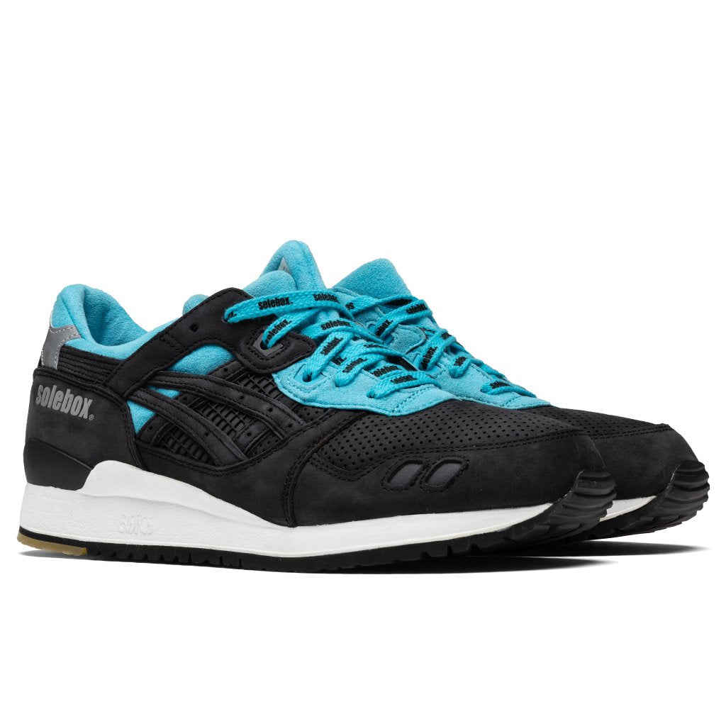Оригінальна X Solebox Gel Lyte III Blue Carpenter Bee Black Asics – вид ззаду
