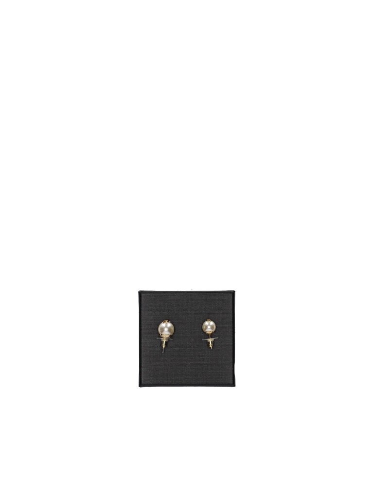 Cassandre Pearl Earrings In Metal Saint laurent оригінал – Купити в Україні – вид ззаду