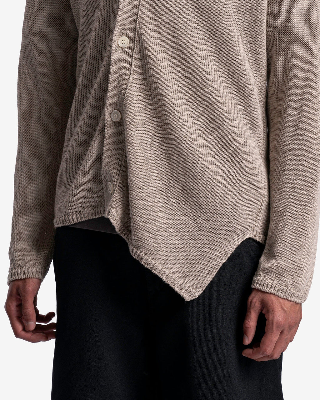 Оригінальна Asymmetrical Linen Cardigan In Beige Comme des garcons – збільшений вид