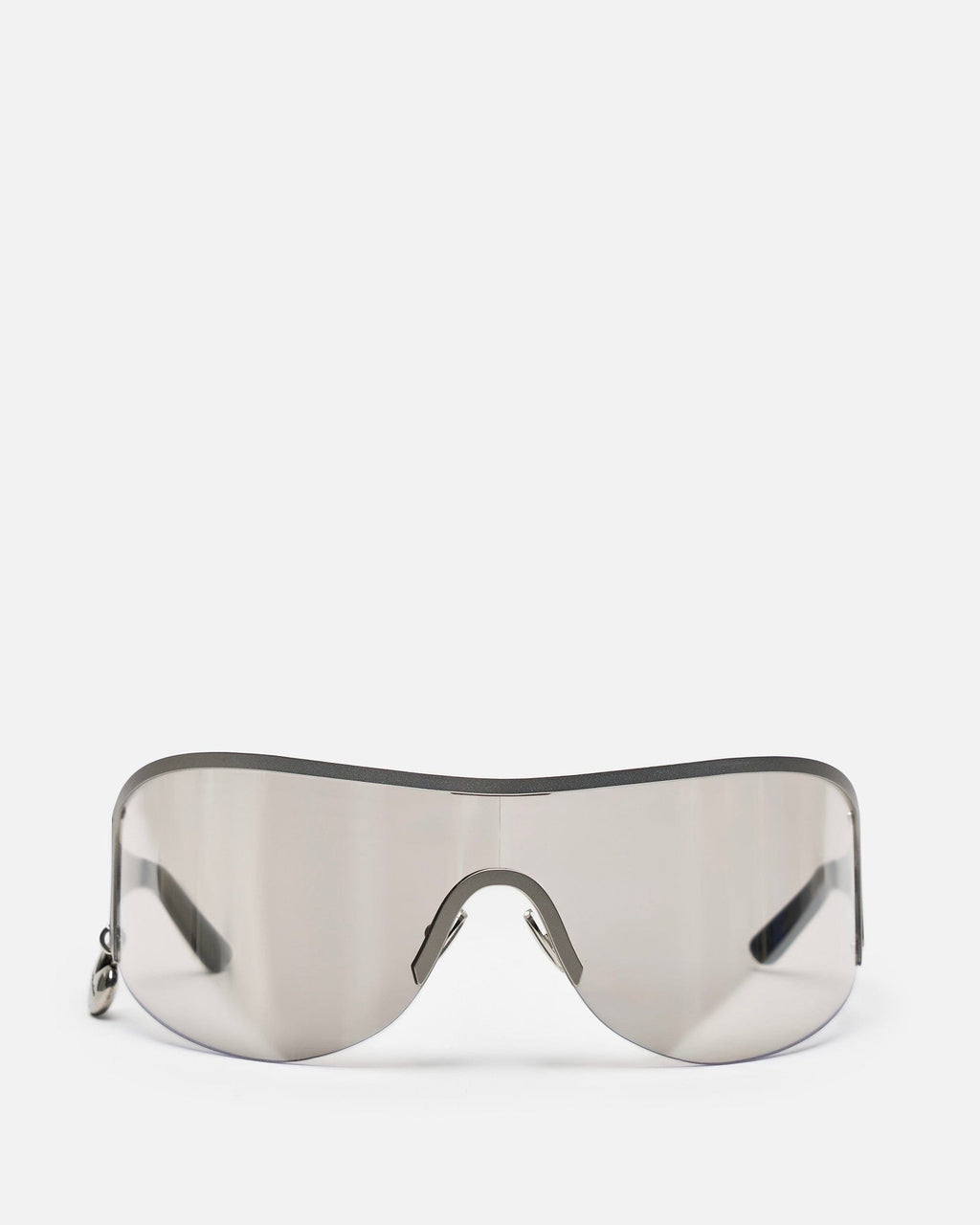 Оригінальна Auggi Shield Sunglasses In Transparent Silver Acne studios – боковий вид