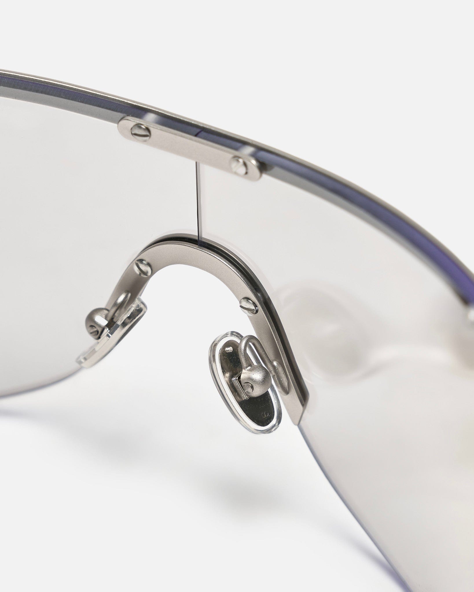 Оригінальна Auggi Shield Sunglasses In Transparent Silver Acne studios – збільшений вид