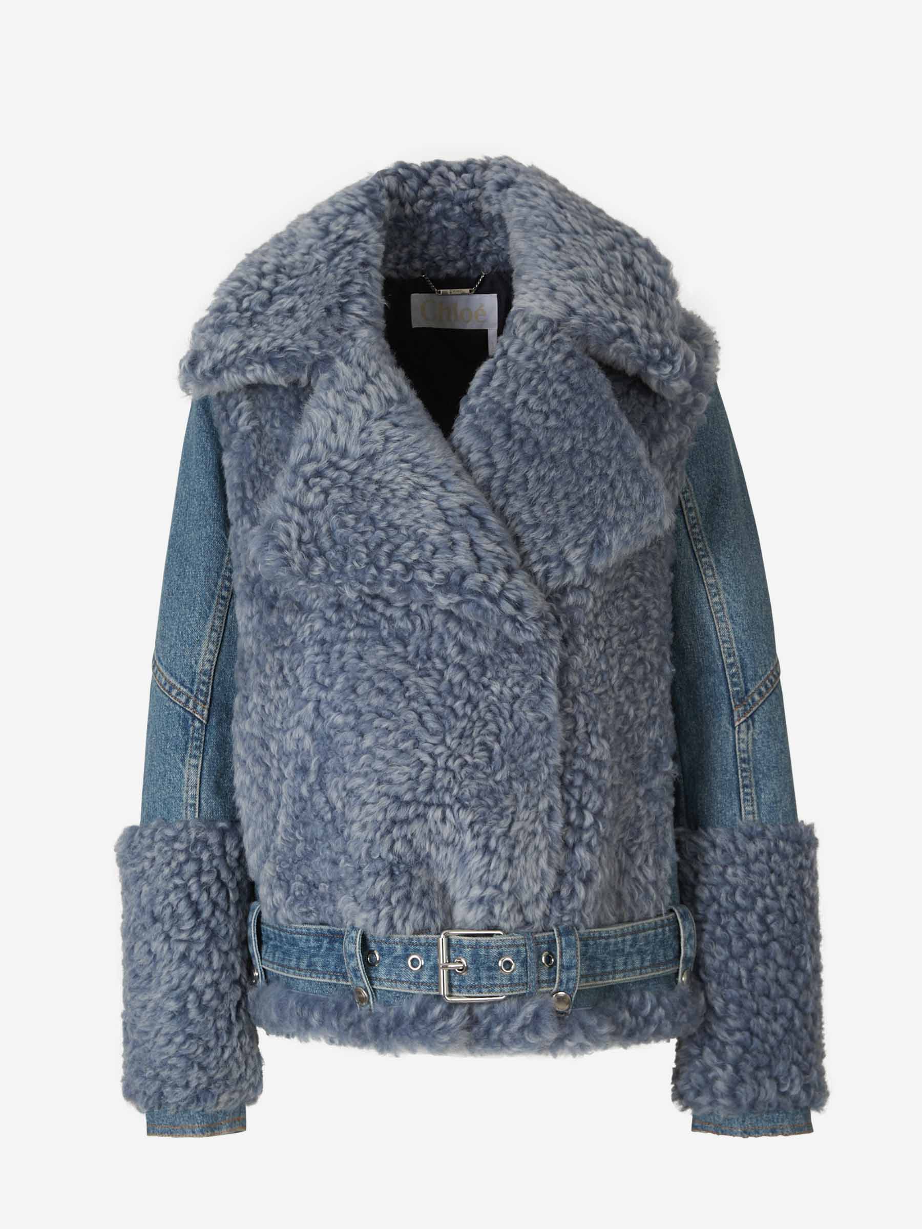 Fur Denim Jacket Chloe – Гарантія оригінальності – боковий вид