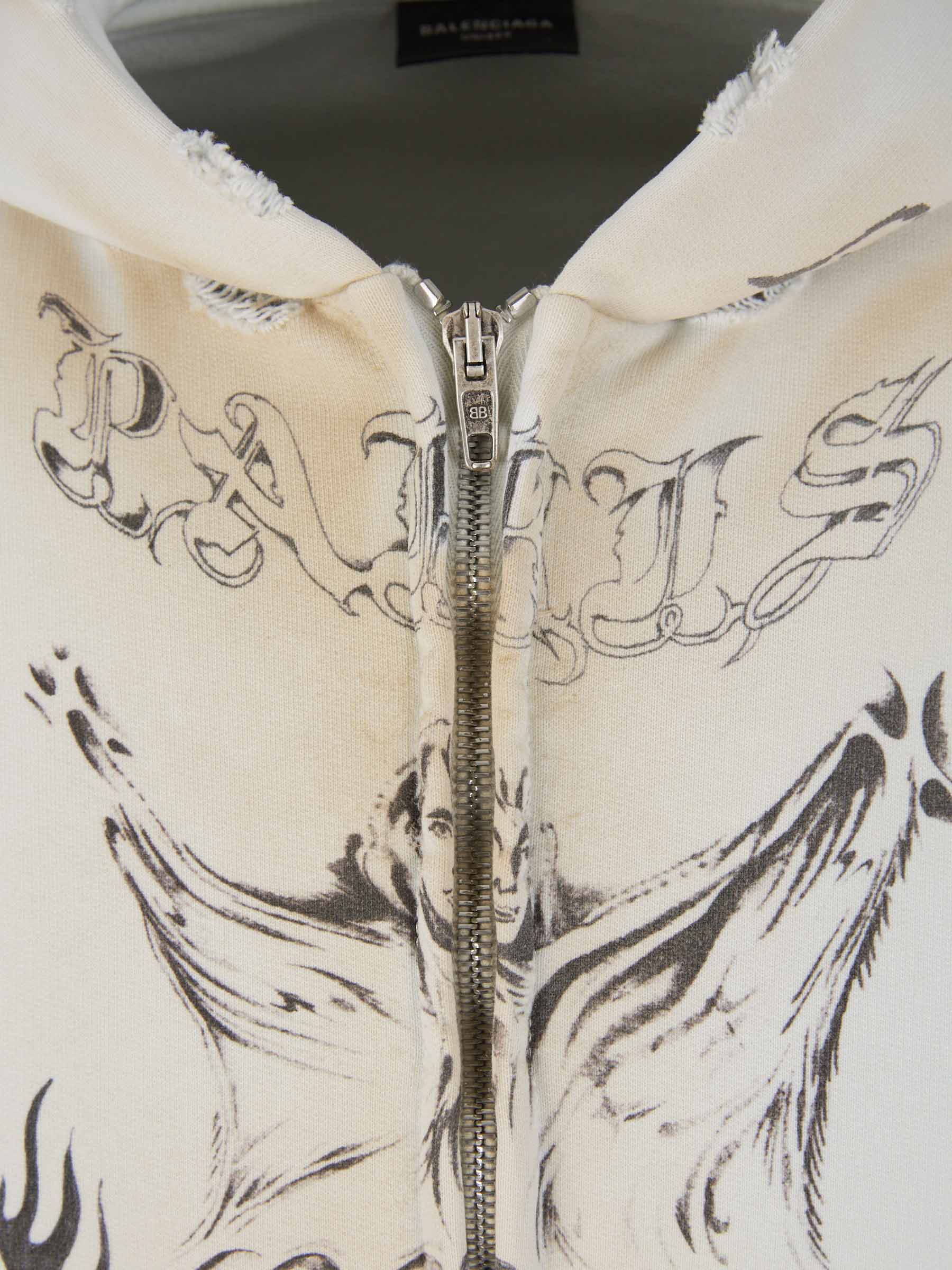 Tat Medium Fit Sweatshirt Balenciaga – Гарантія оригінальності – детальний вид