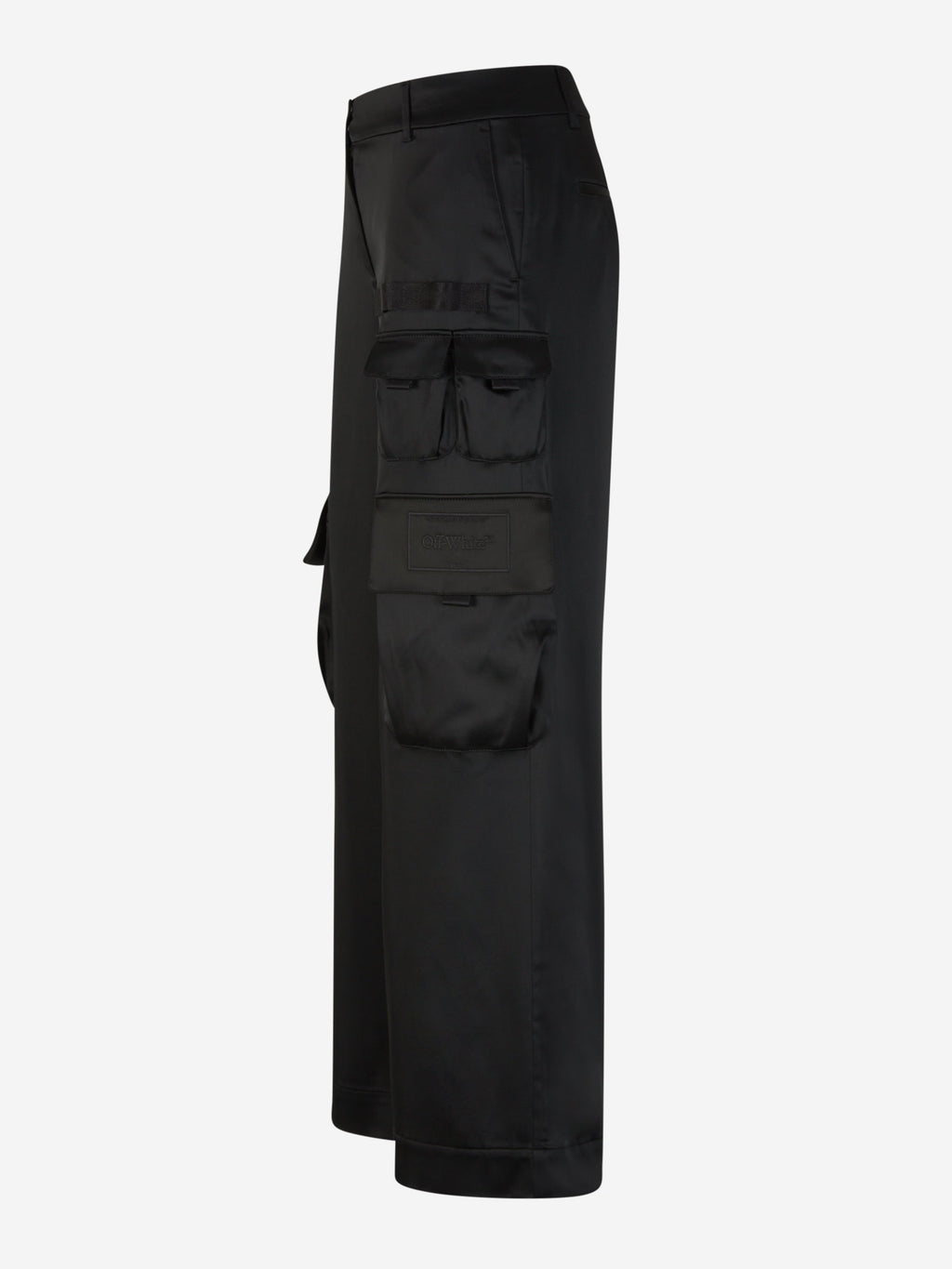 Satin Cargo Pants Off-white оригінал – Купити в Україні – вид ззаду