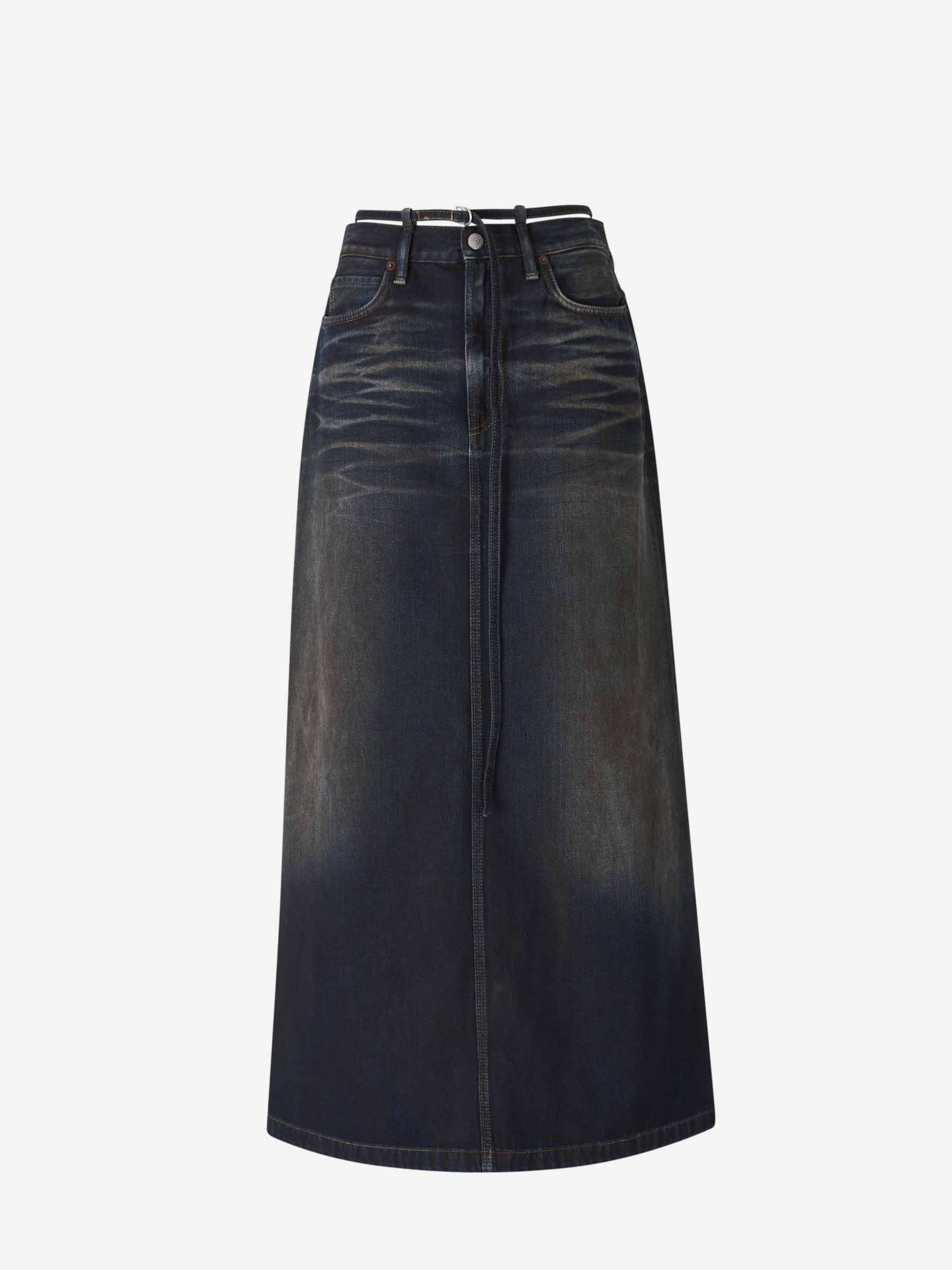 Denim MIDI Skirt Acne studios оригінал – Купити в Україні – боковий вид