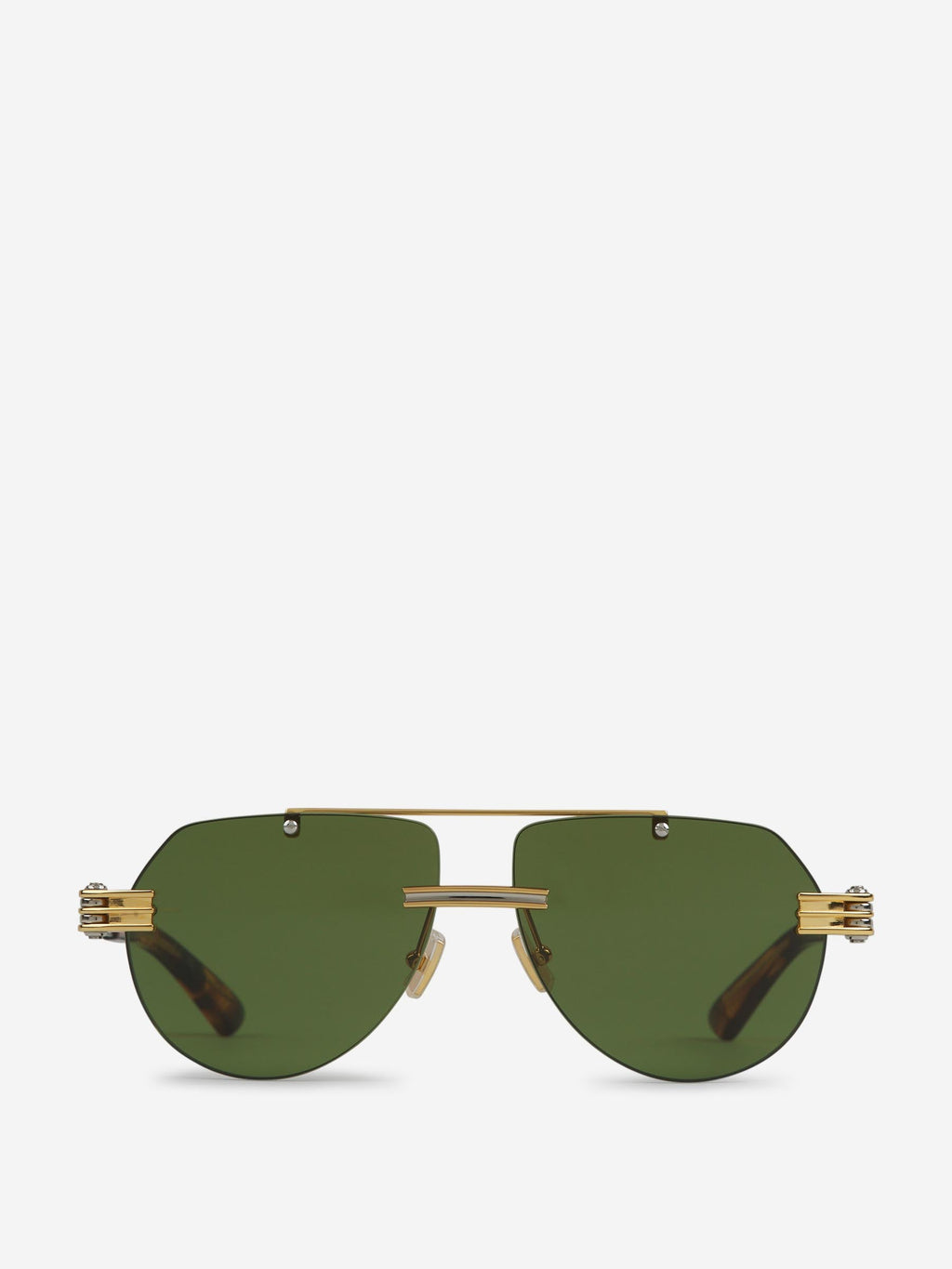 Gold Sunglasses Bottega veneta – Гарантія оригінальності – боковий вид
