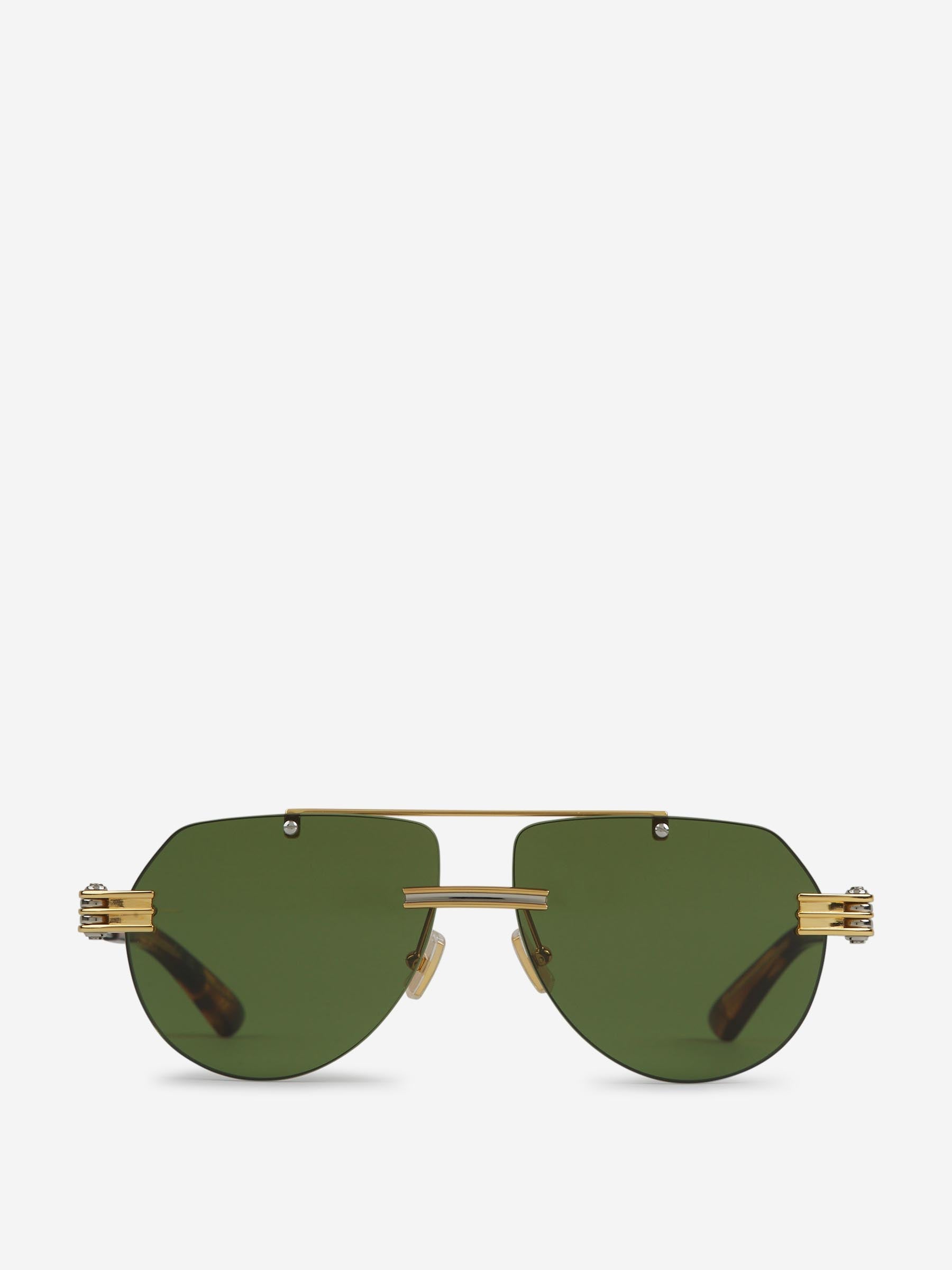 Gold Sunglasses Bottega veneta – Гарантія оригінальності – боковий вид