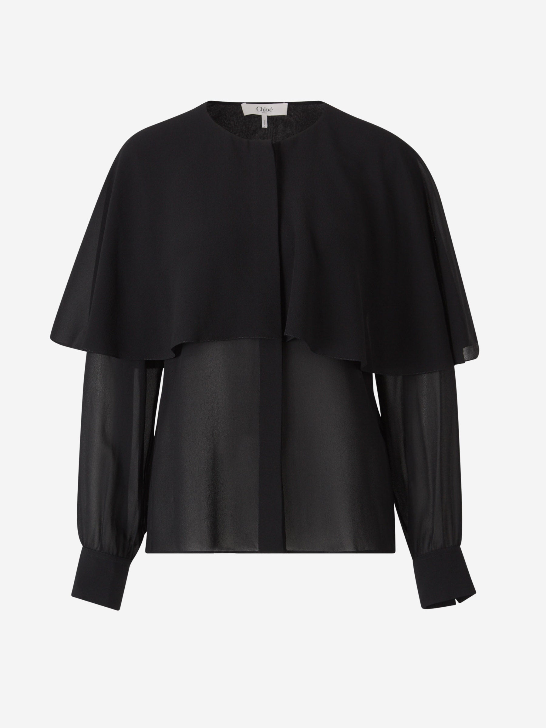 Georgette Cape Blouse Chloe – Гарантія оригінальності – вид ззаду