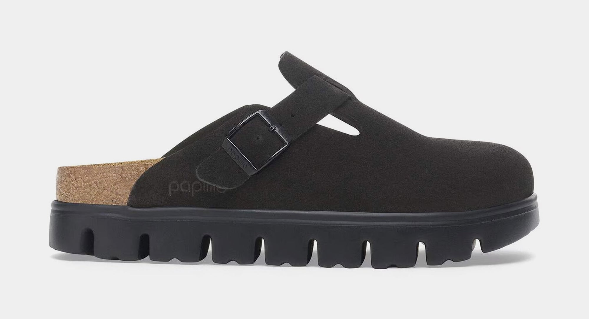 Boston Chuncky Suede Leather Womens Sandal Birkenstock – Гарантія оригінальності – боковий вид - BIRKENSTOCK