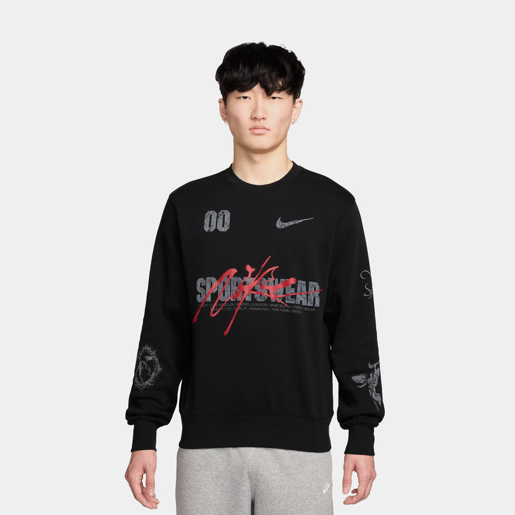 Оригінальна Nsw Crew Club Pullover Mens Long Sleeve Shirt Nike – боковий вид