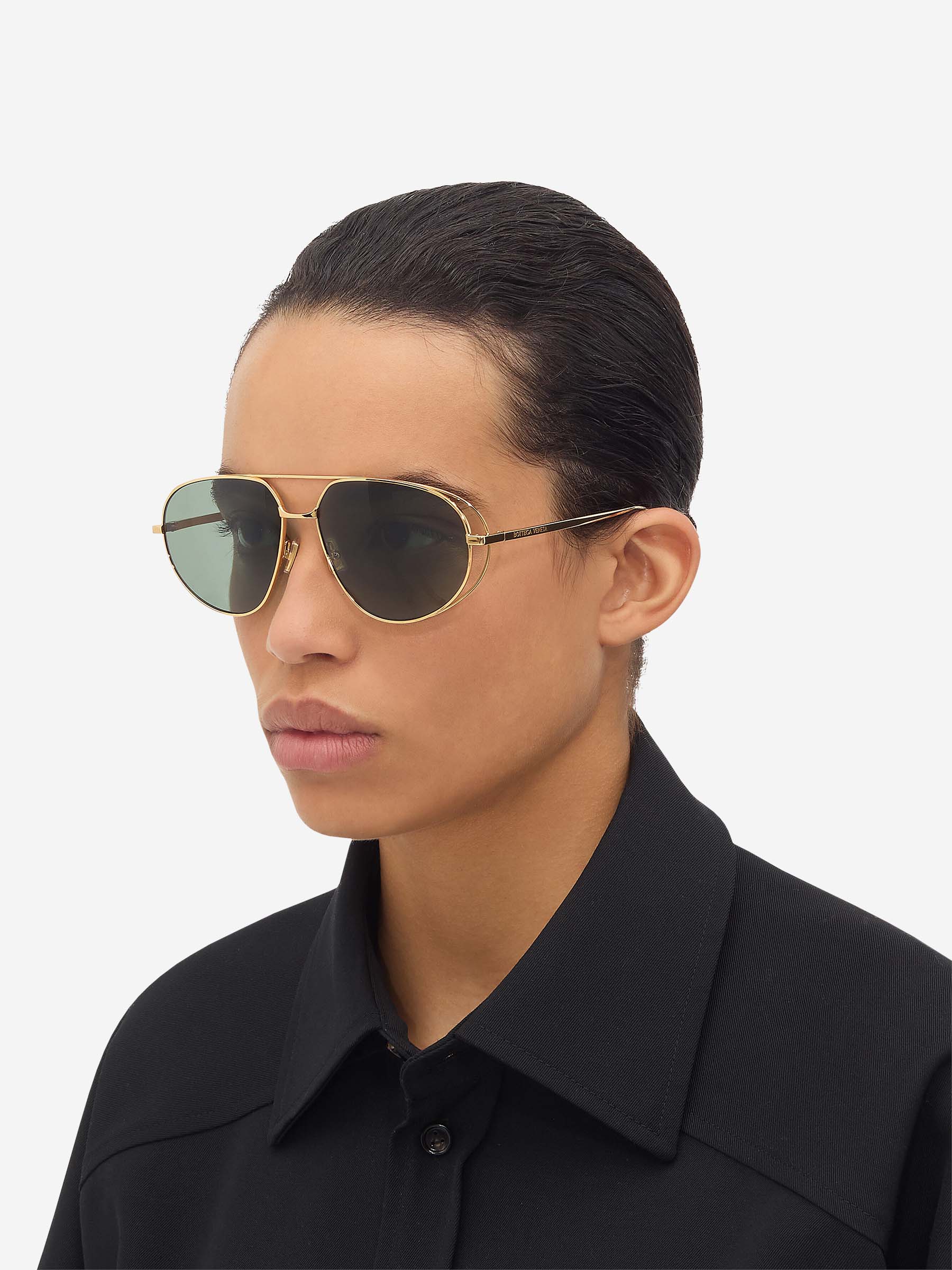 Оригінальна Classic Aviator Sunglasses Bottega veneta – вид ззаду
