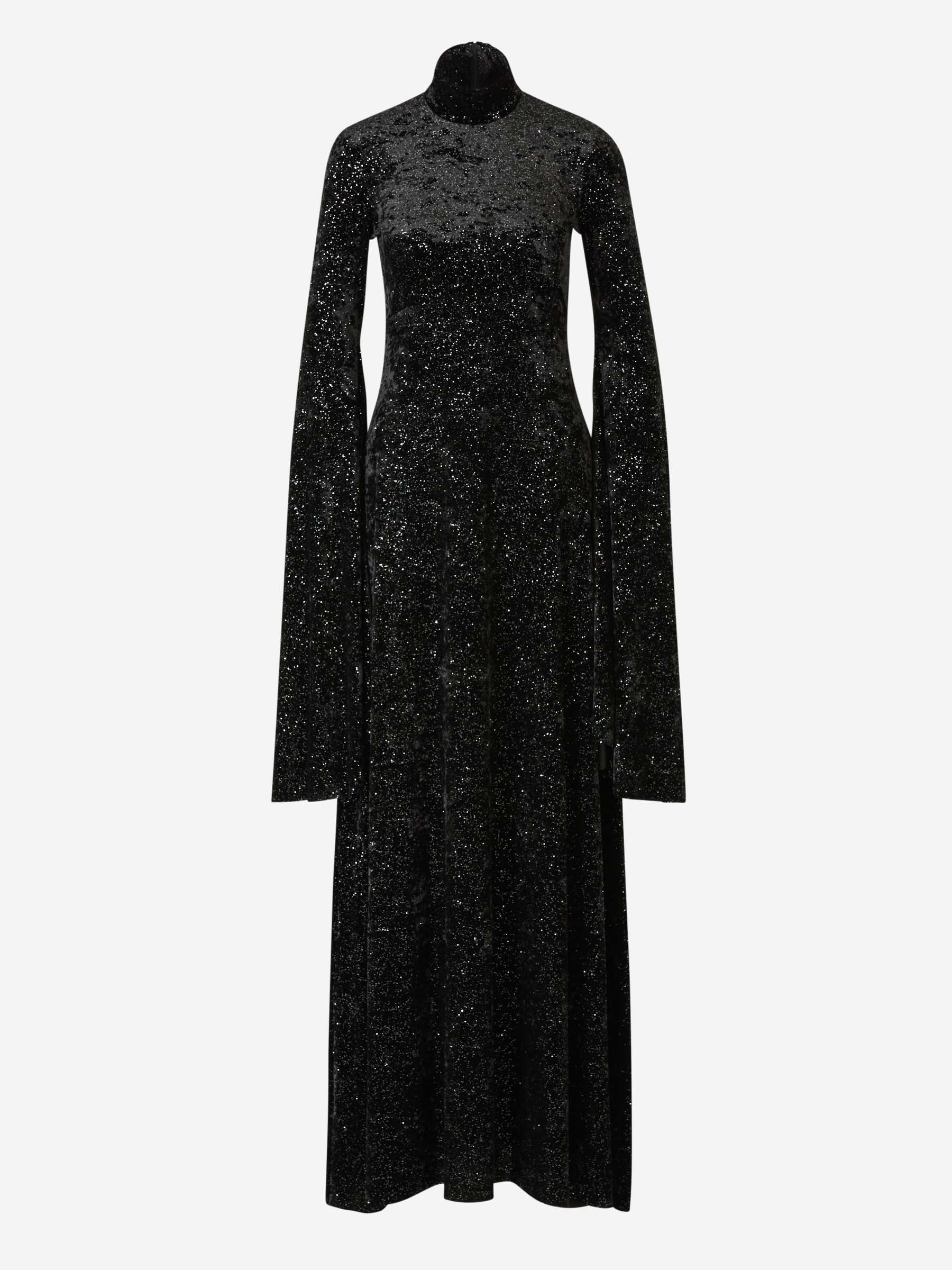 Velvet Maxi Dress Balenciaga – Гарантія оригінальності – боковий вид