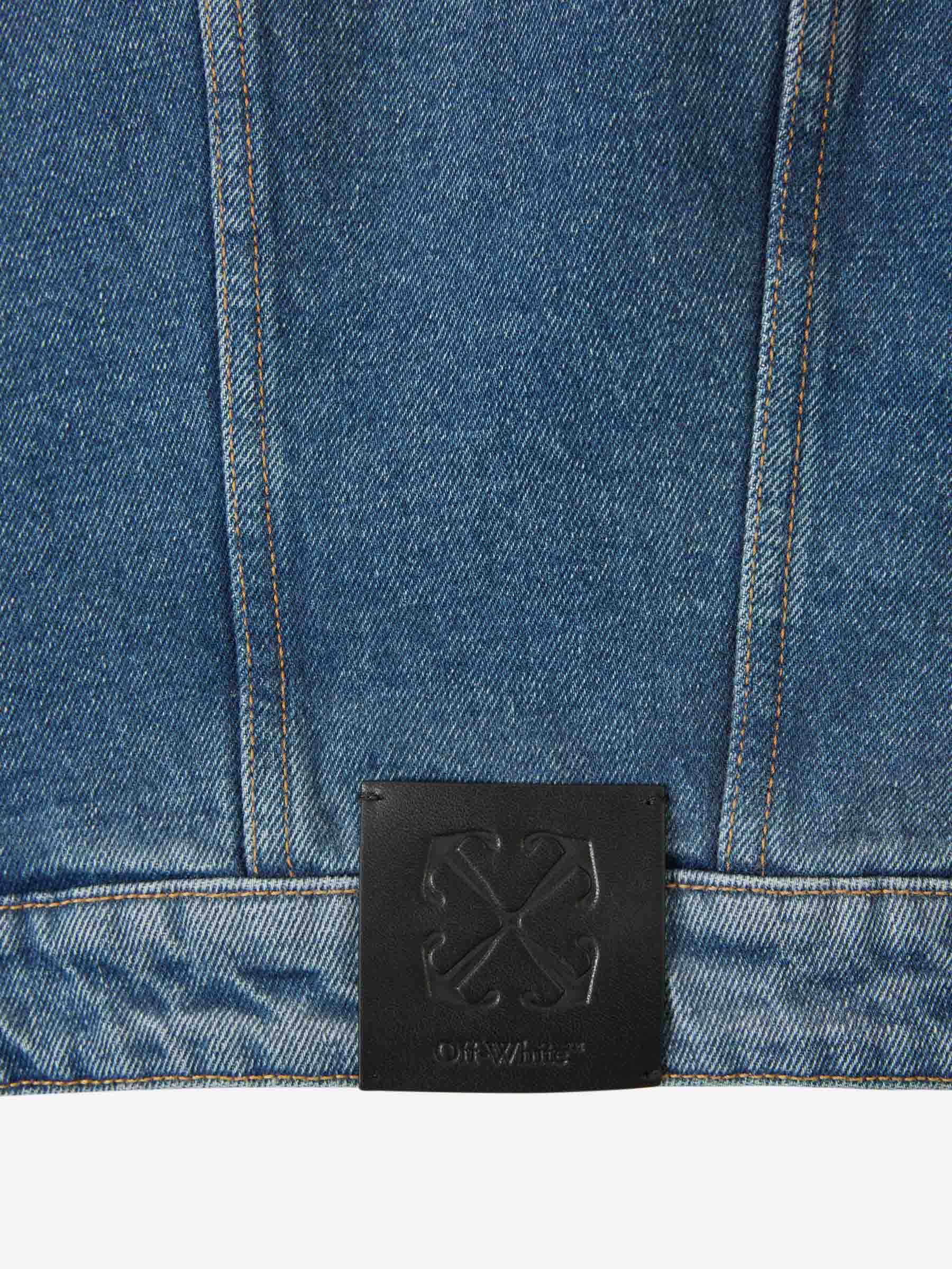 Cropped Denim Jacket Off-white оригінал – Купити в Україні – вид 7