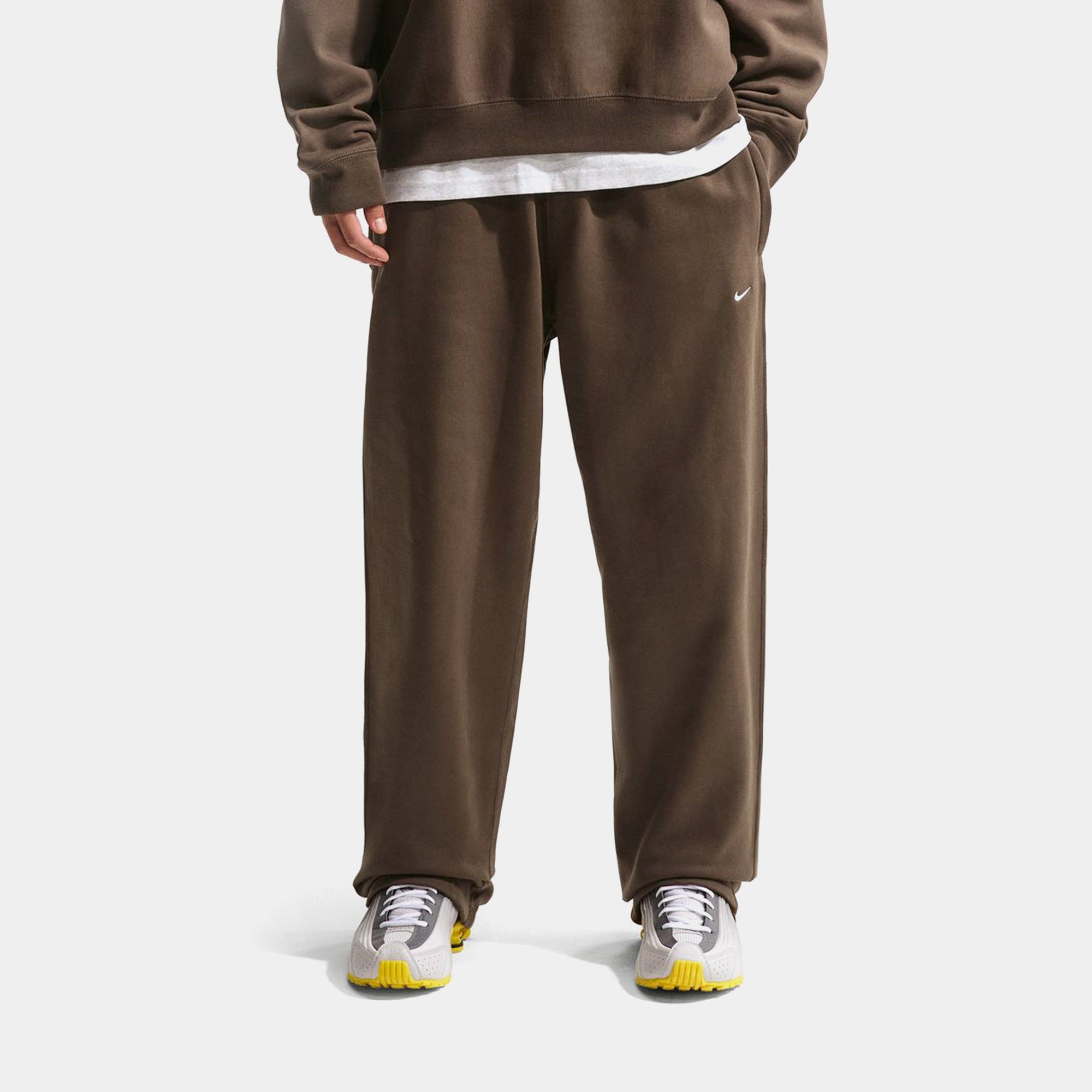 Solo Swoosh Fleece Open Hem Mens Pants Nike оригінал – Купити в Україні – боковий вид