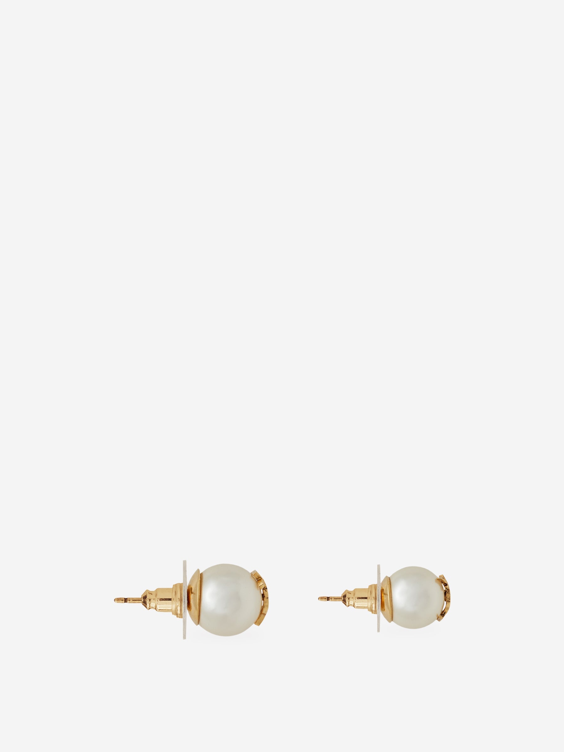 Asymmetrical Pearl Earrings Saint laurent – Гарантія оригінальності – вид ззаду