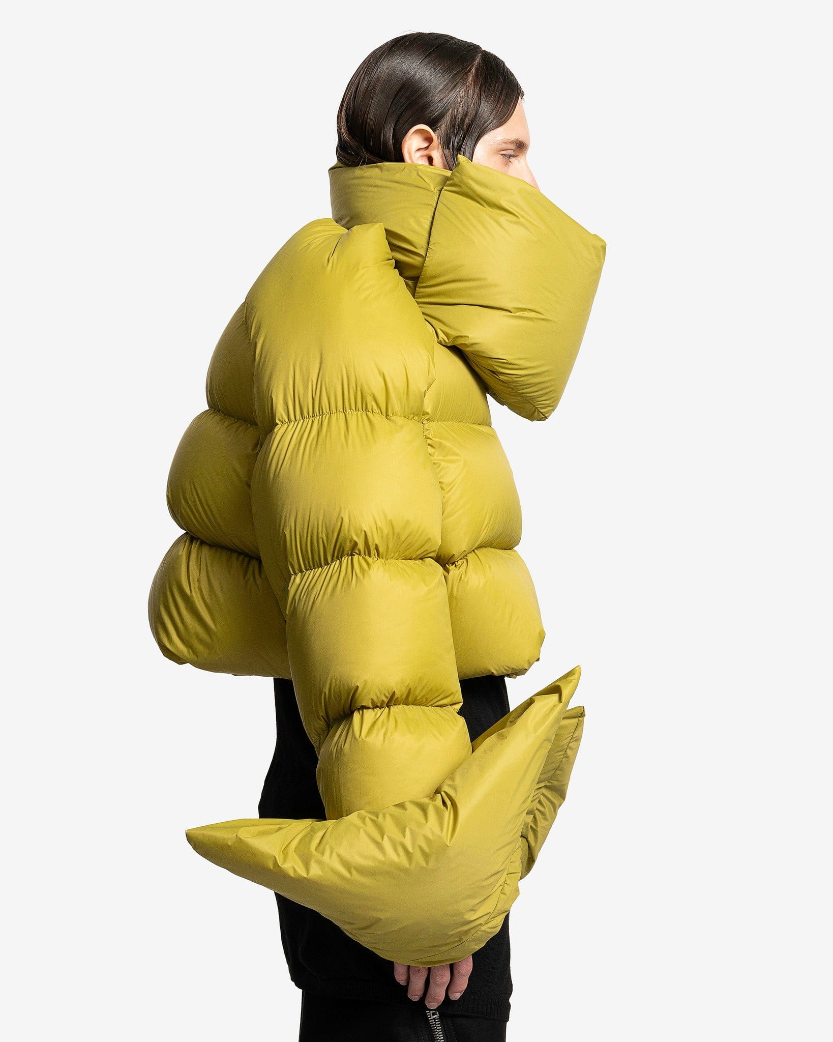 Оригінальна Babel Mountain Duvet Cropped Jacket In Acid Rick owens – вид ззаду