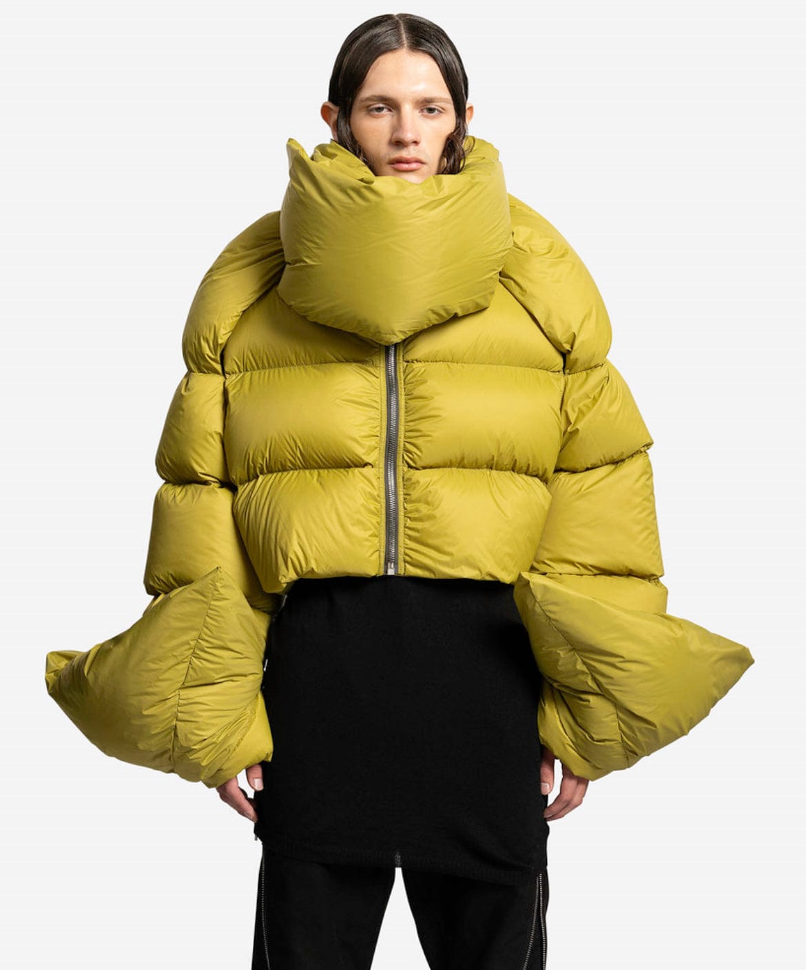 Оригінальна Babel Mountain Duvet Cropped Jacket In Acid Rick owens – боковий вид